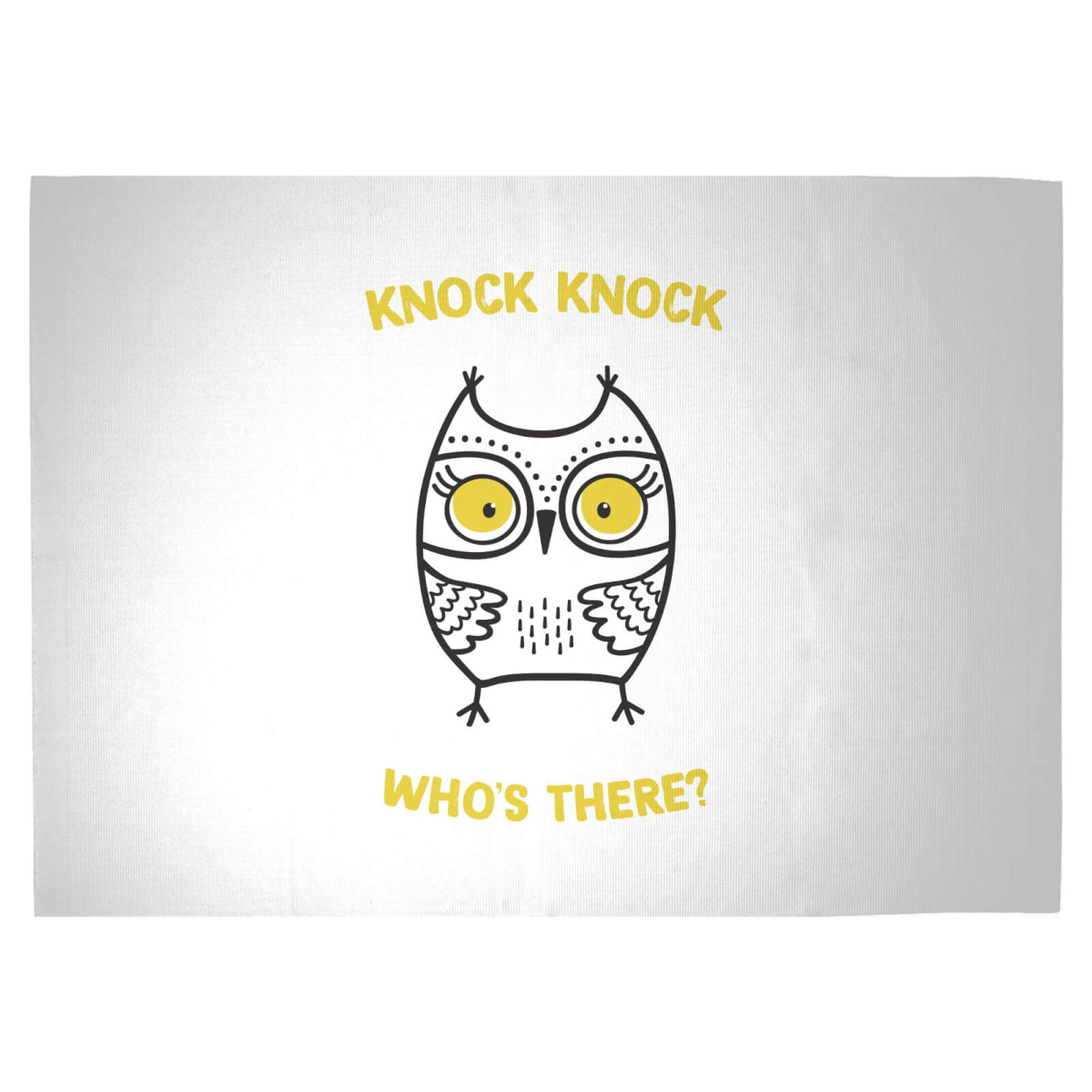 Knock Knock Who's There? Woven Rug - Large