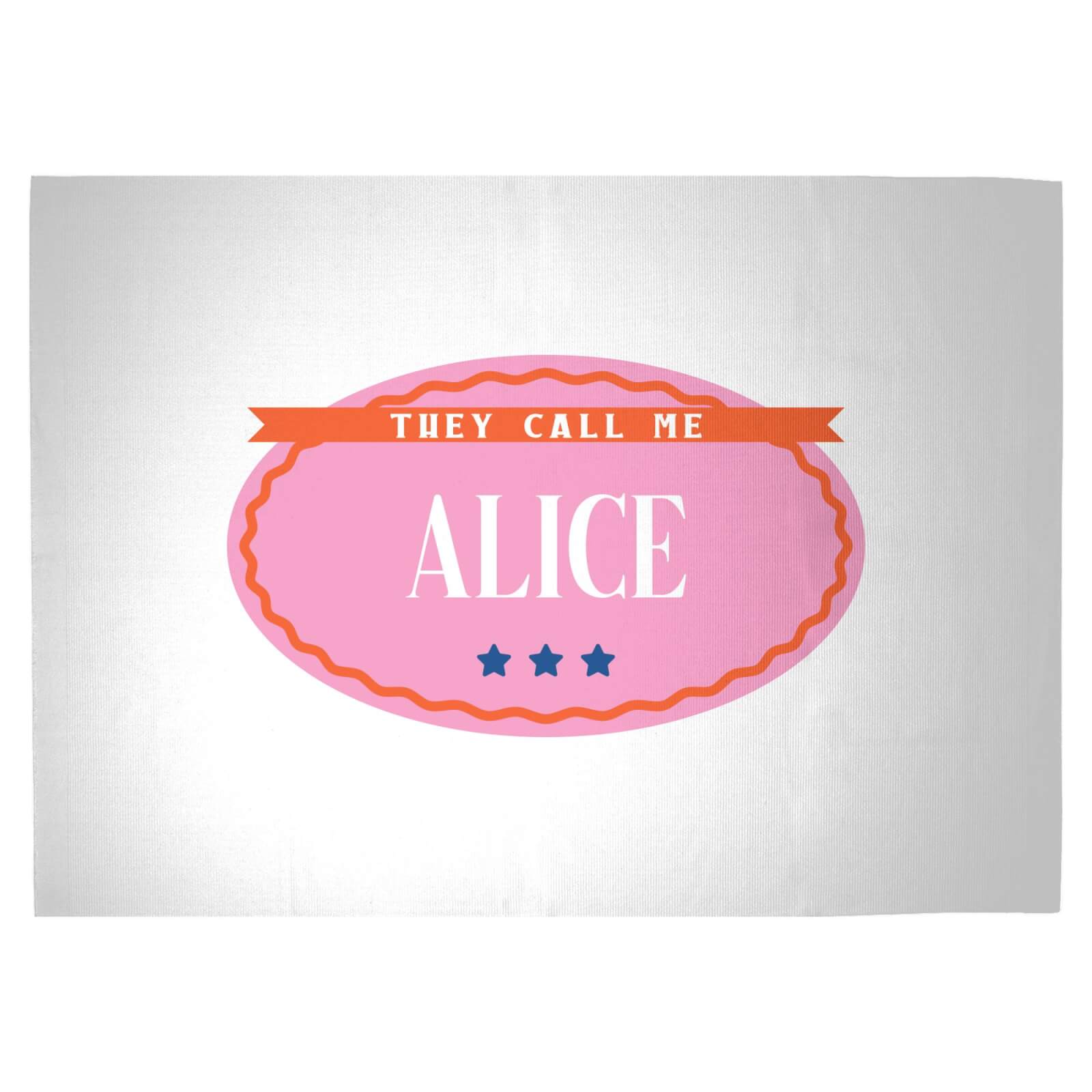 They Call Me Alice Woven Rug - Large