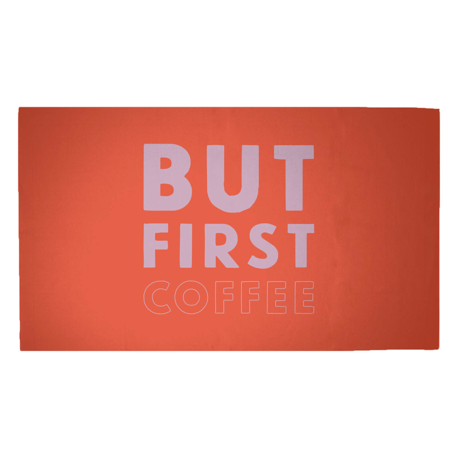 But First Coffee Woven Rug - Medium