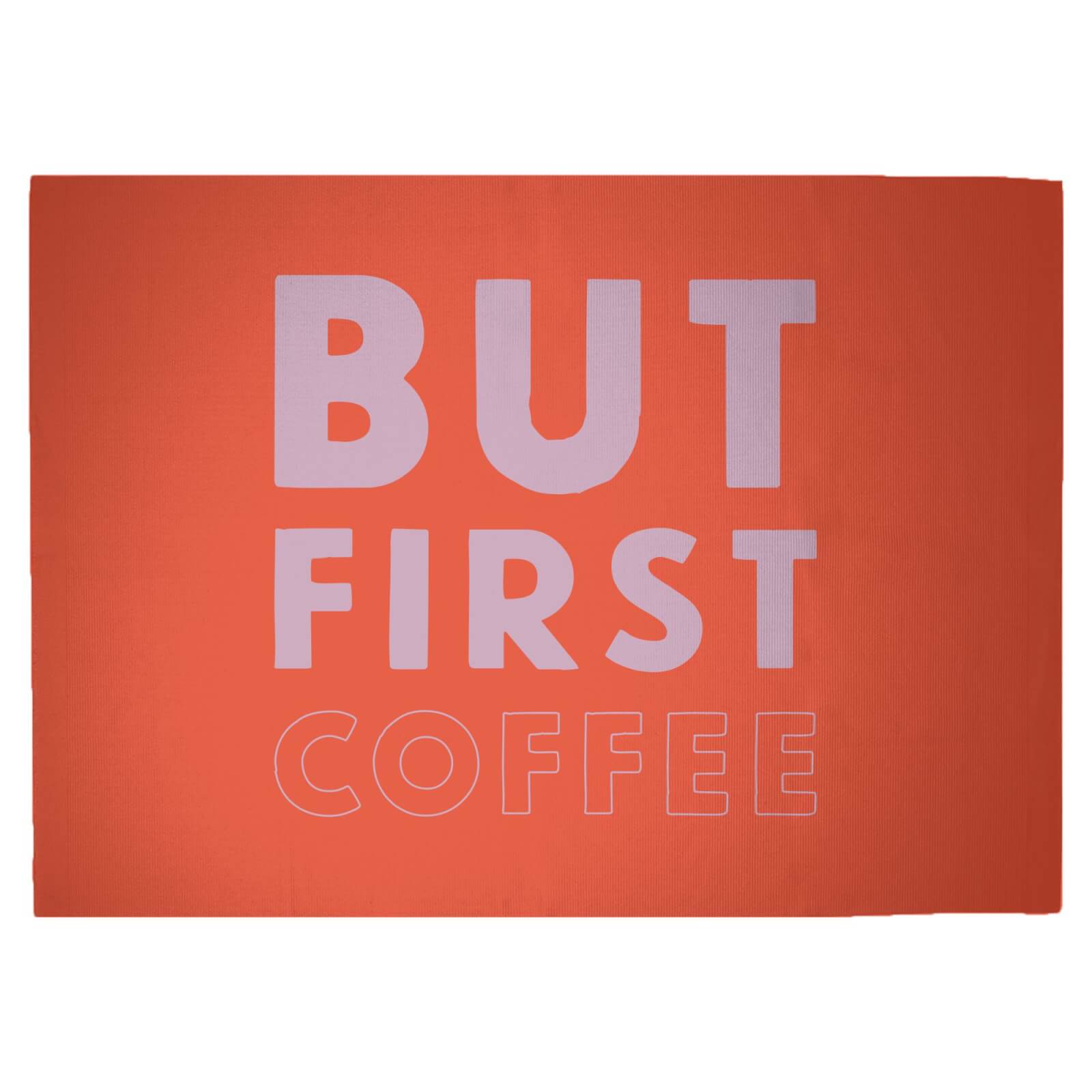 But First Coffee Woven Rug - Large