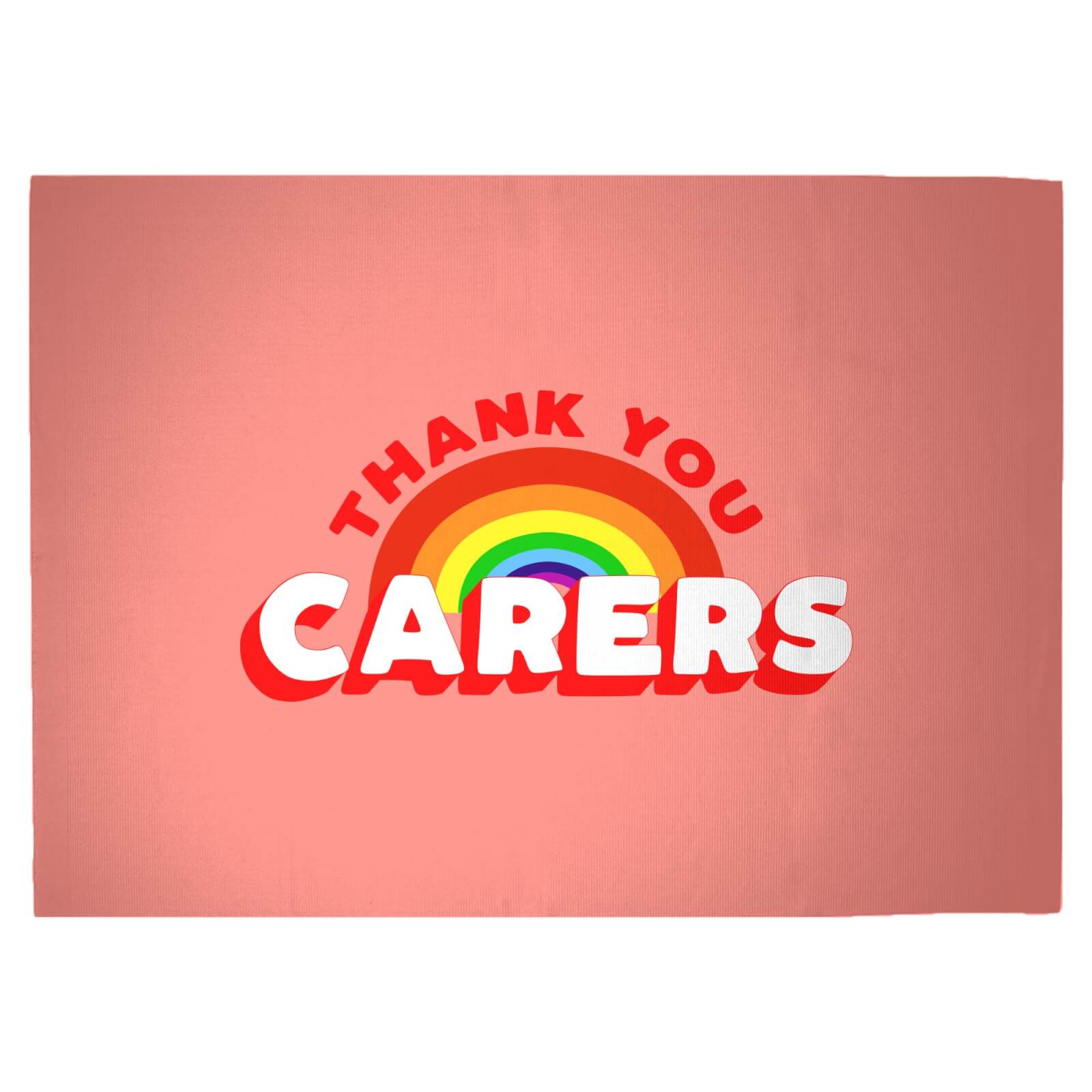 Thank You Carers Woven Rug - Large