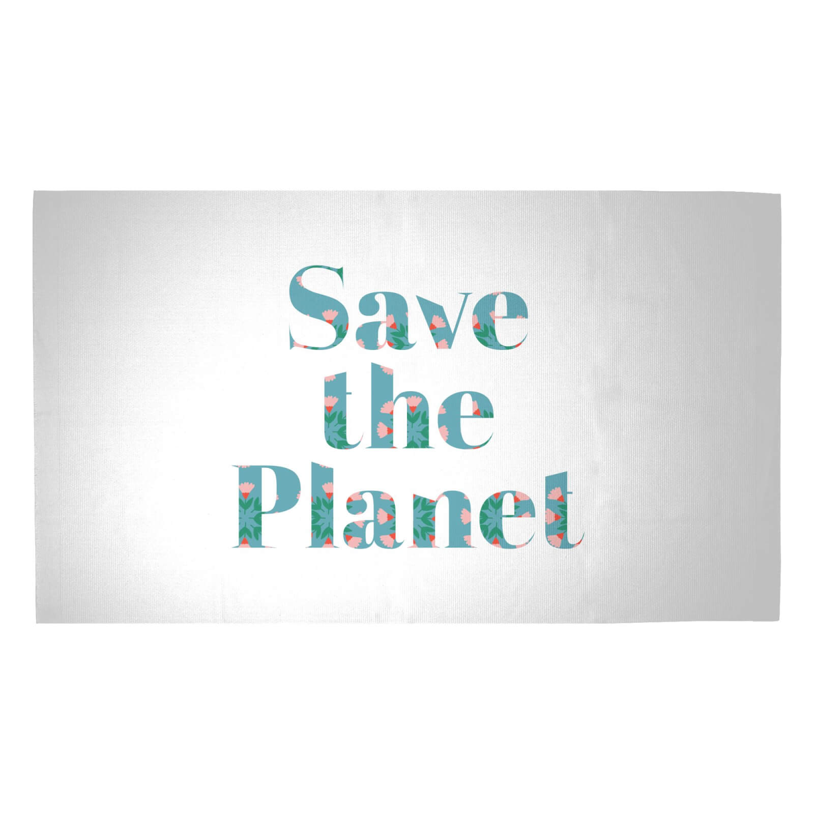 Save The Planet Woven Rug - Medium