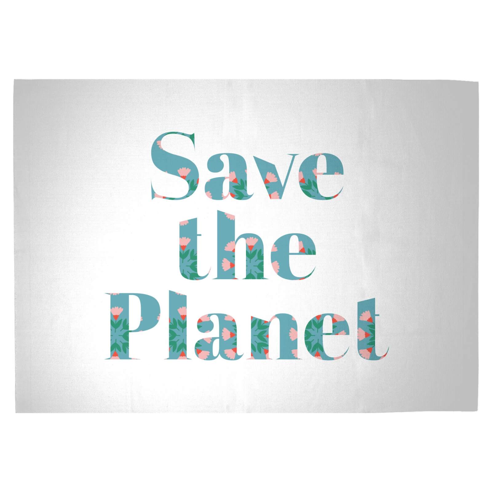 Save The Planet Woven Rug - Large
