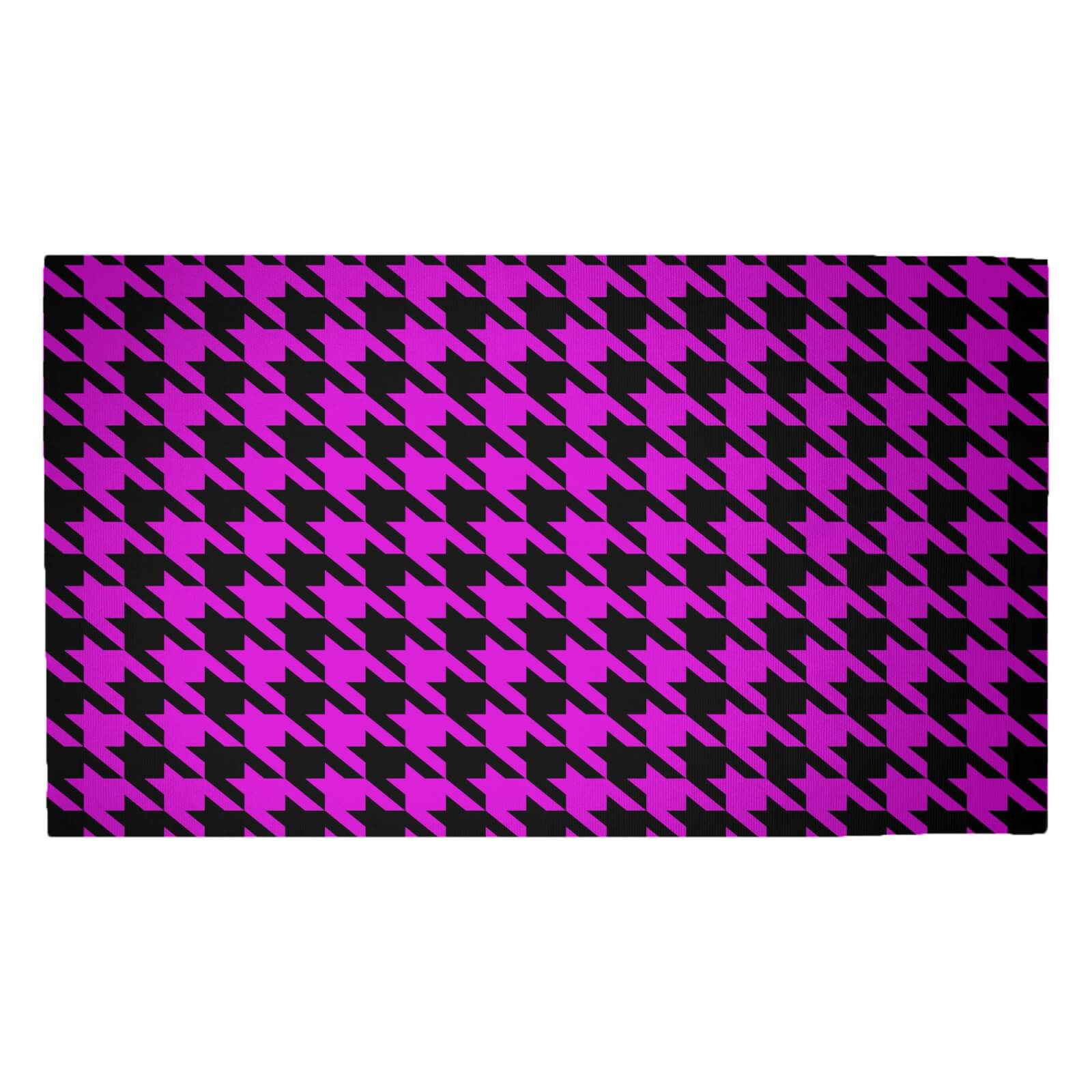 Pink Dogtooth Woven Rug - Medium