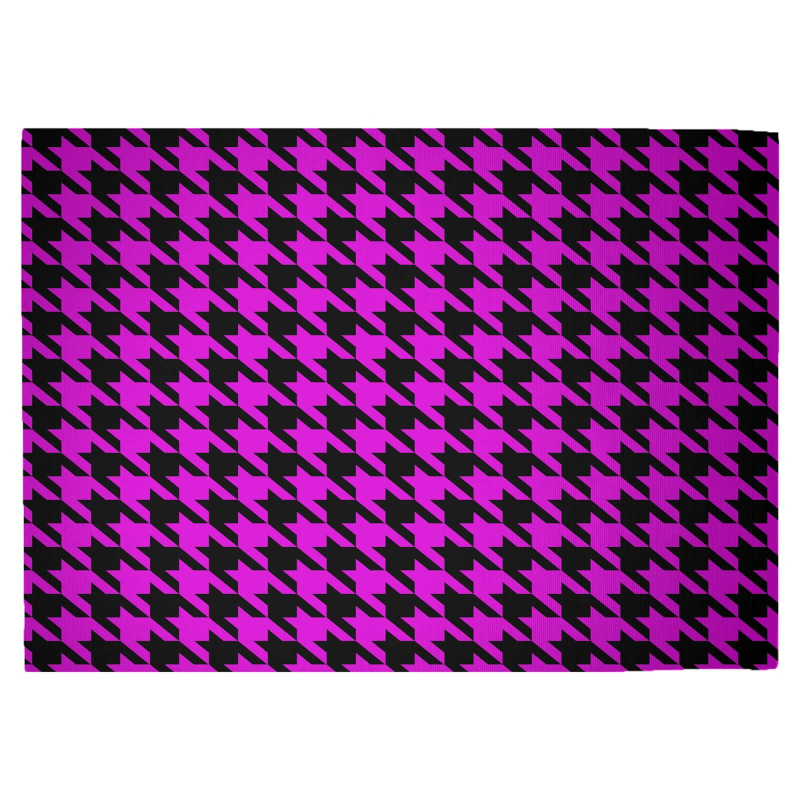 Pink Dogtooth Woven Rug - Large