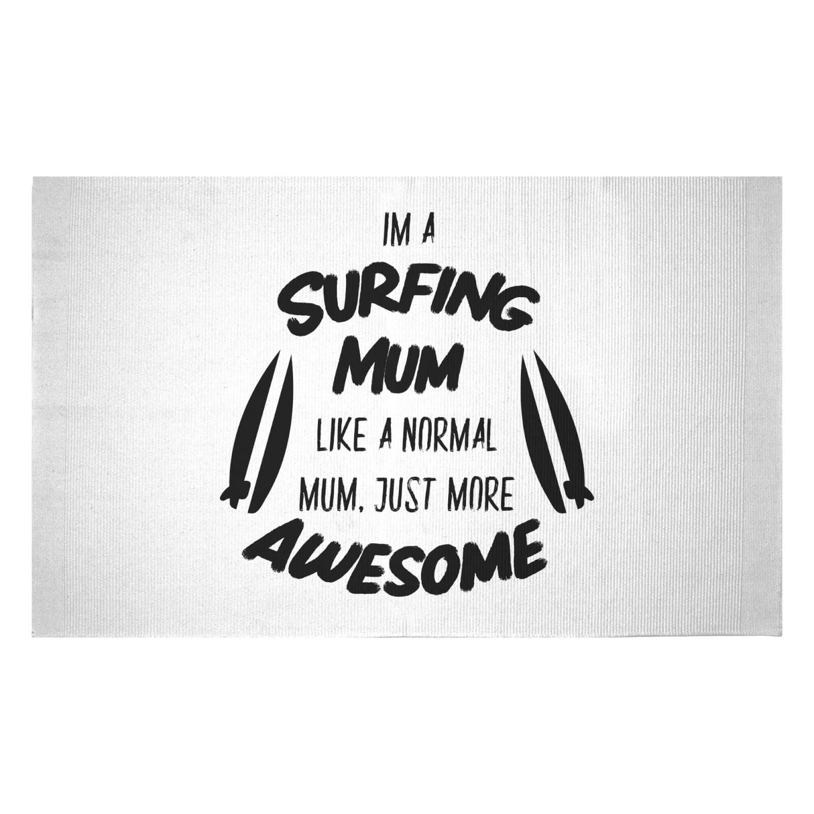 Surfing Mum Woven Rug - Small