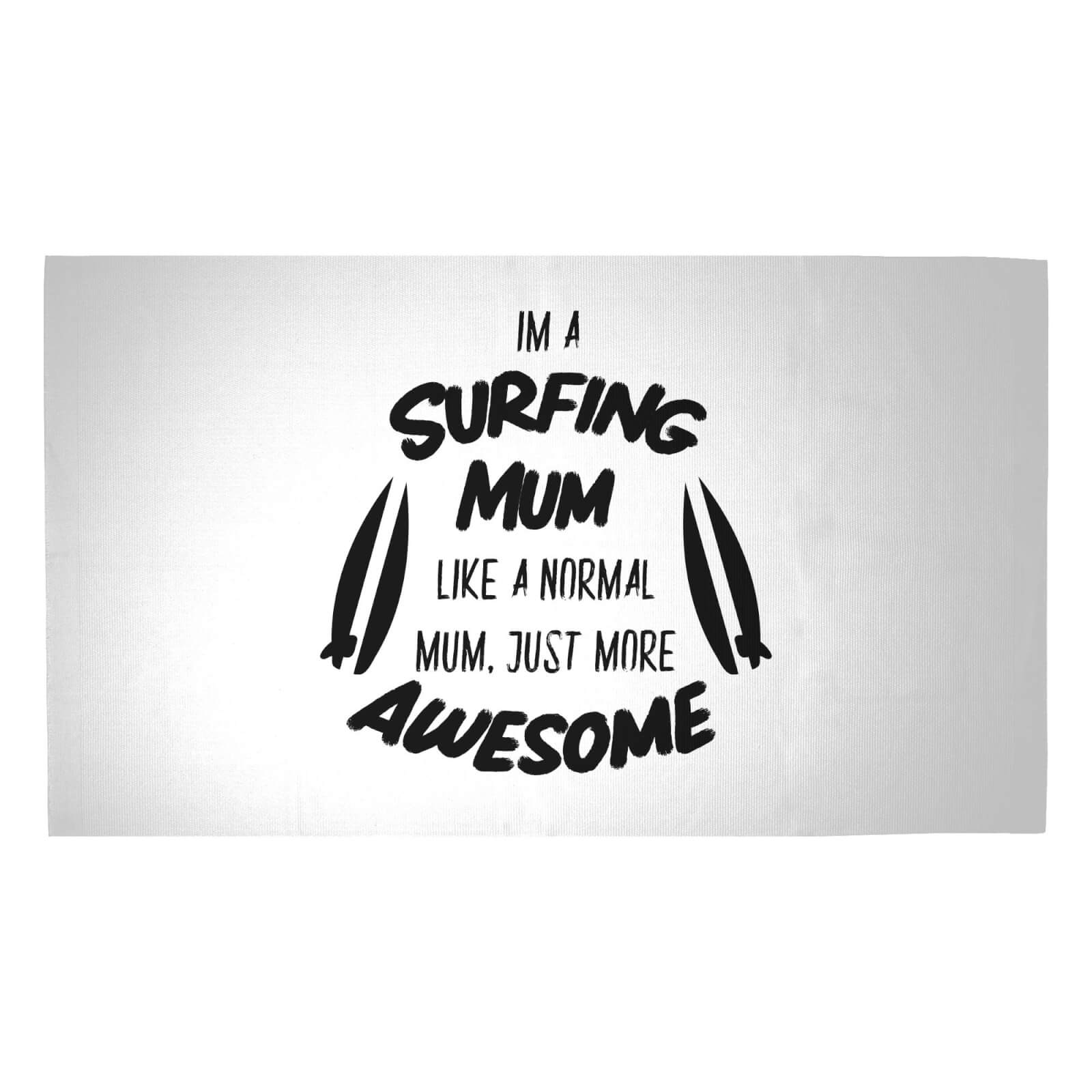 Surfing Mum Woven Rug - Medium
