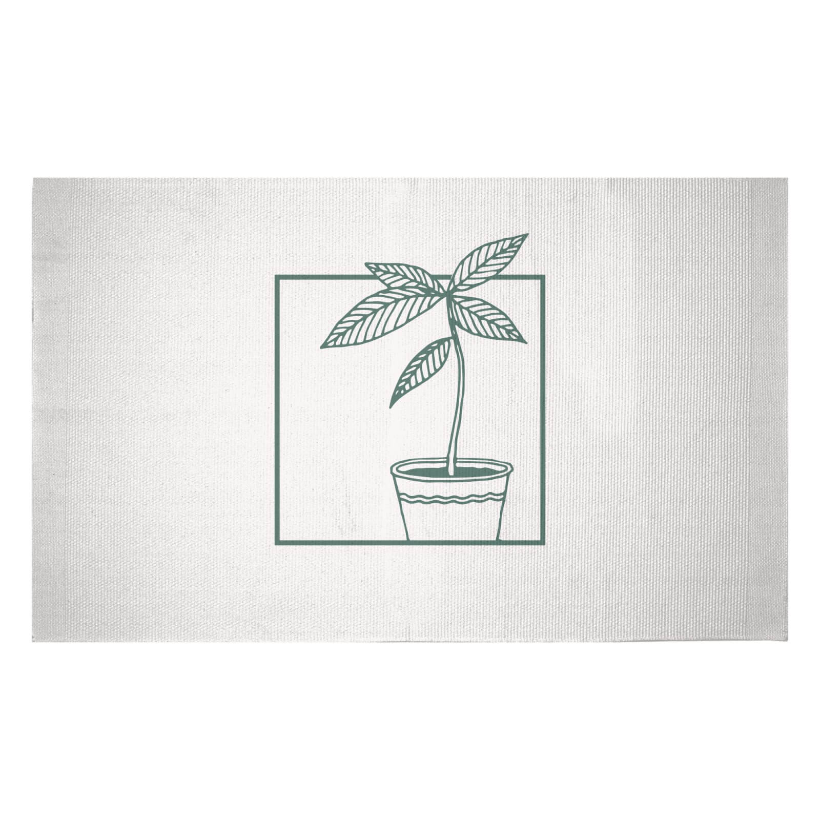 Plant Woven Rug - Small