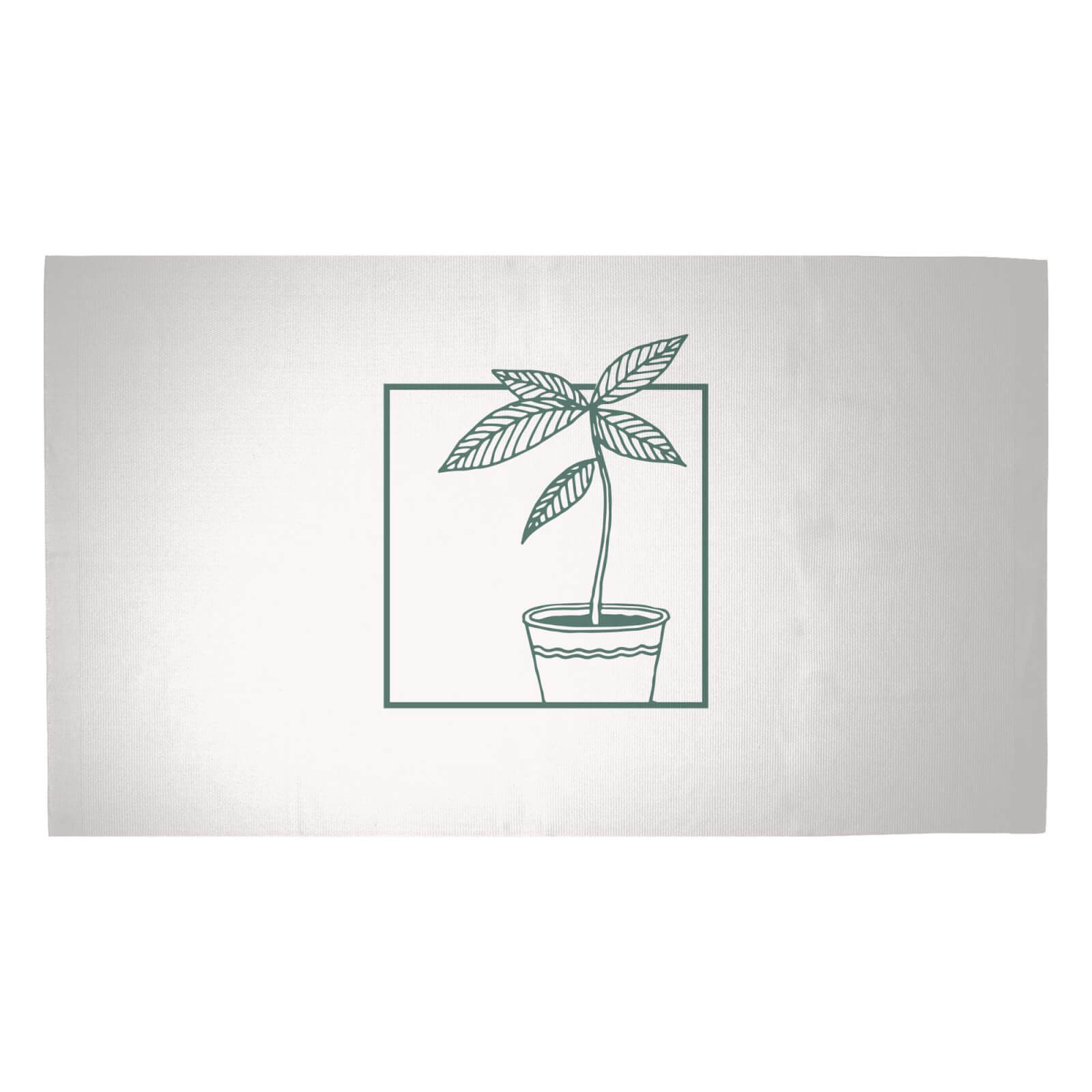 Plant Woven Rug - Medium