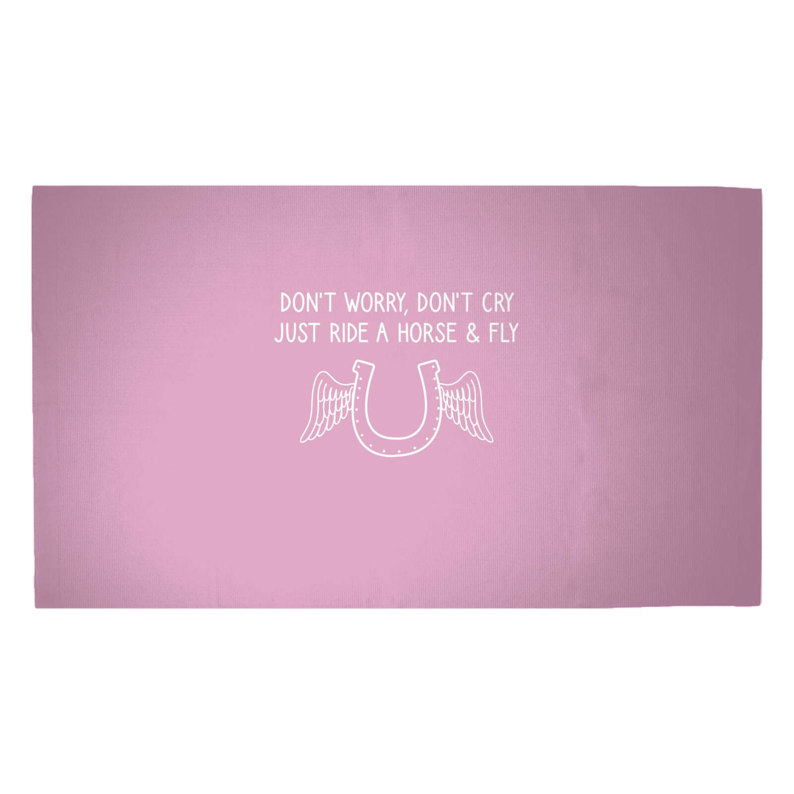 Dont Worry Dont Cry Just Ride A Horse And Fly Woven Rug - Medium