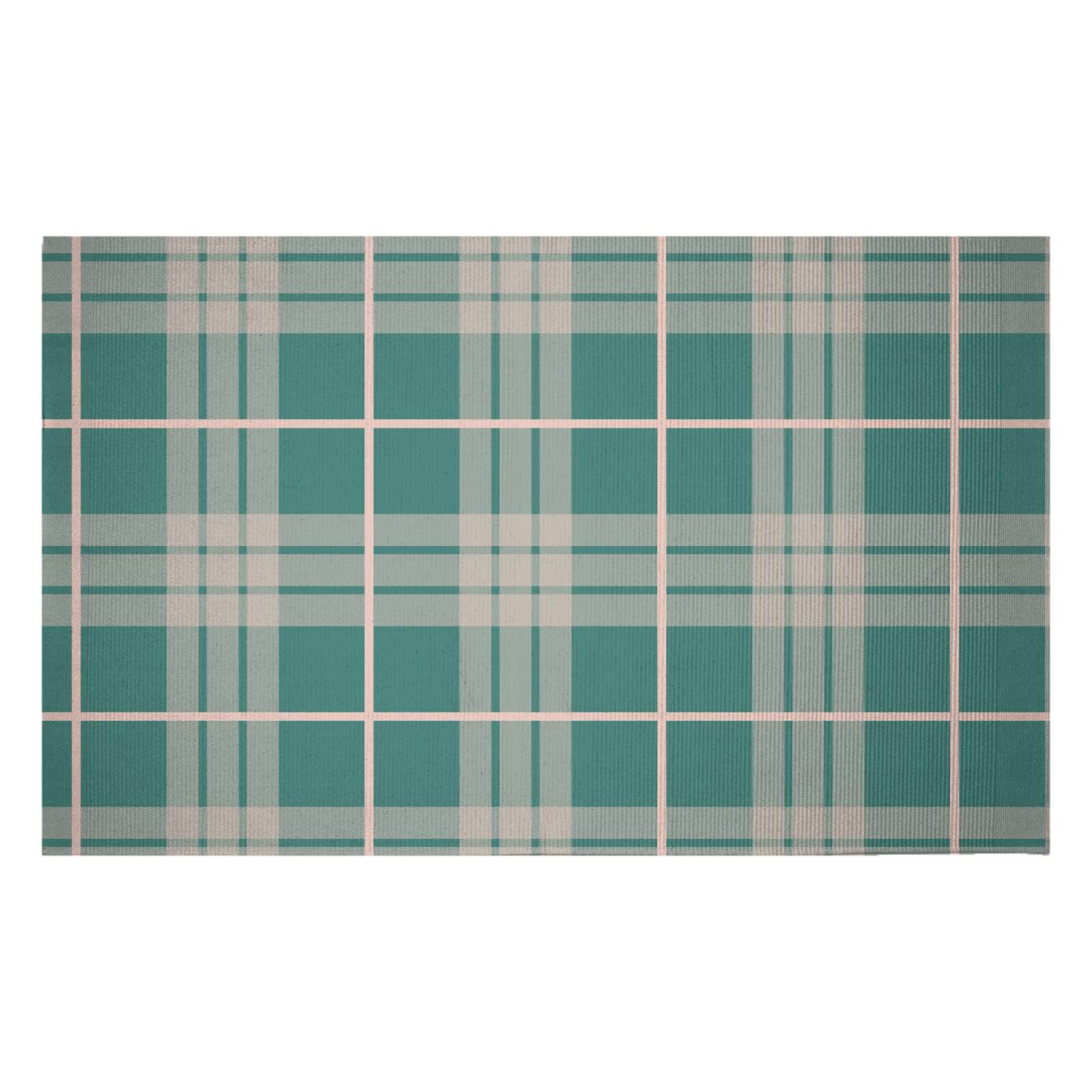 Home Tartan Woven Rug - Small