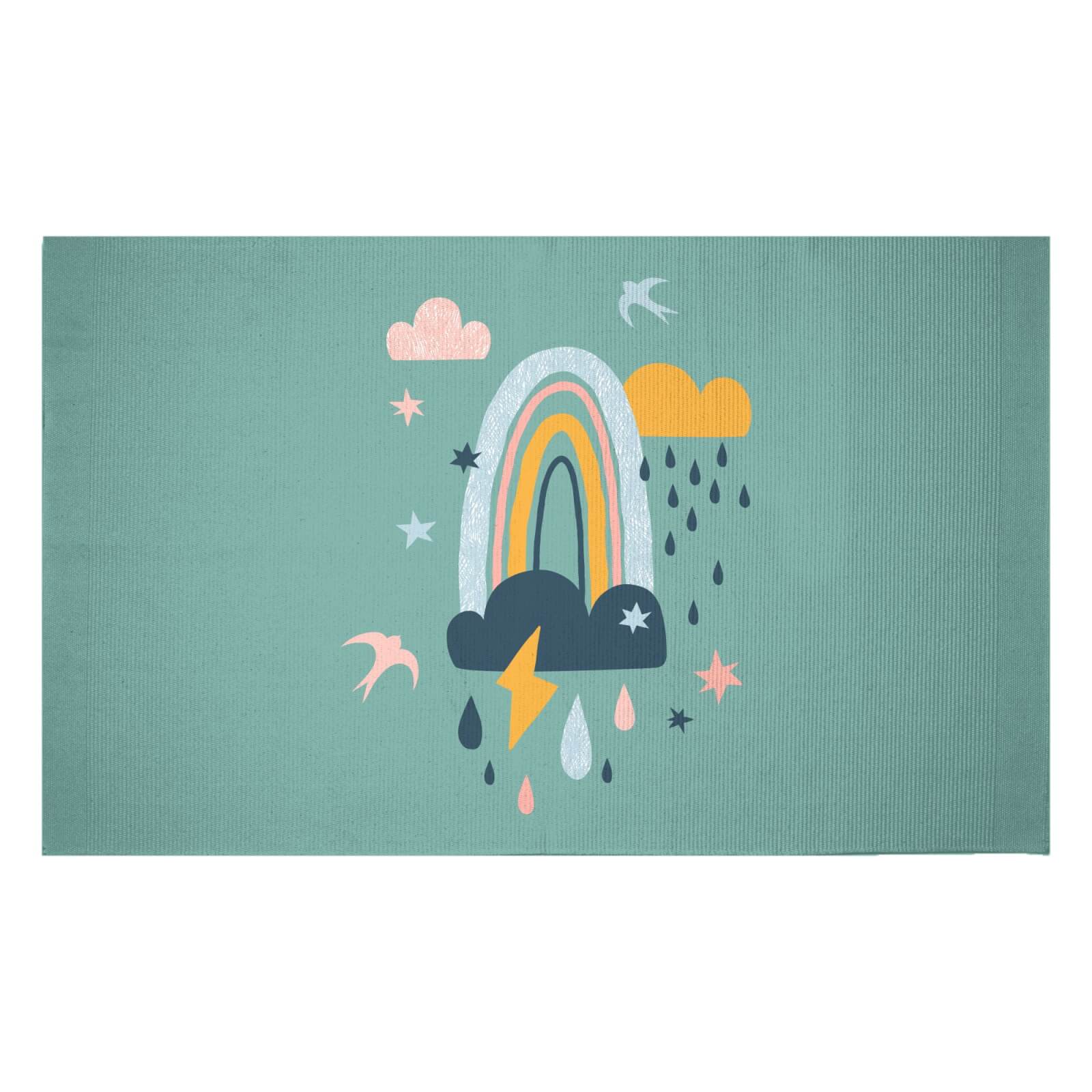 Rainbow Weather Woven Rug - Small