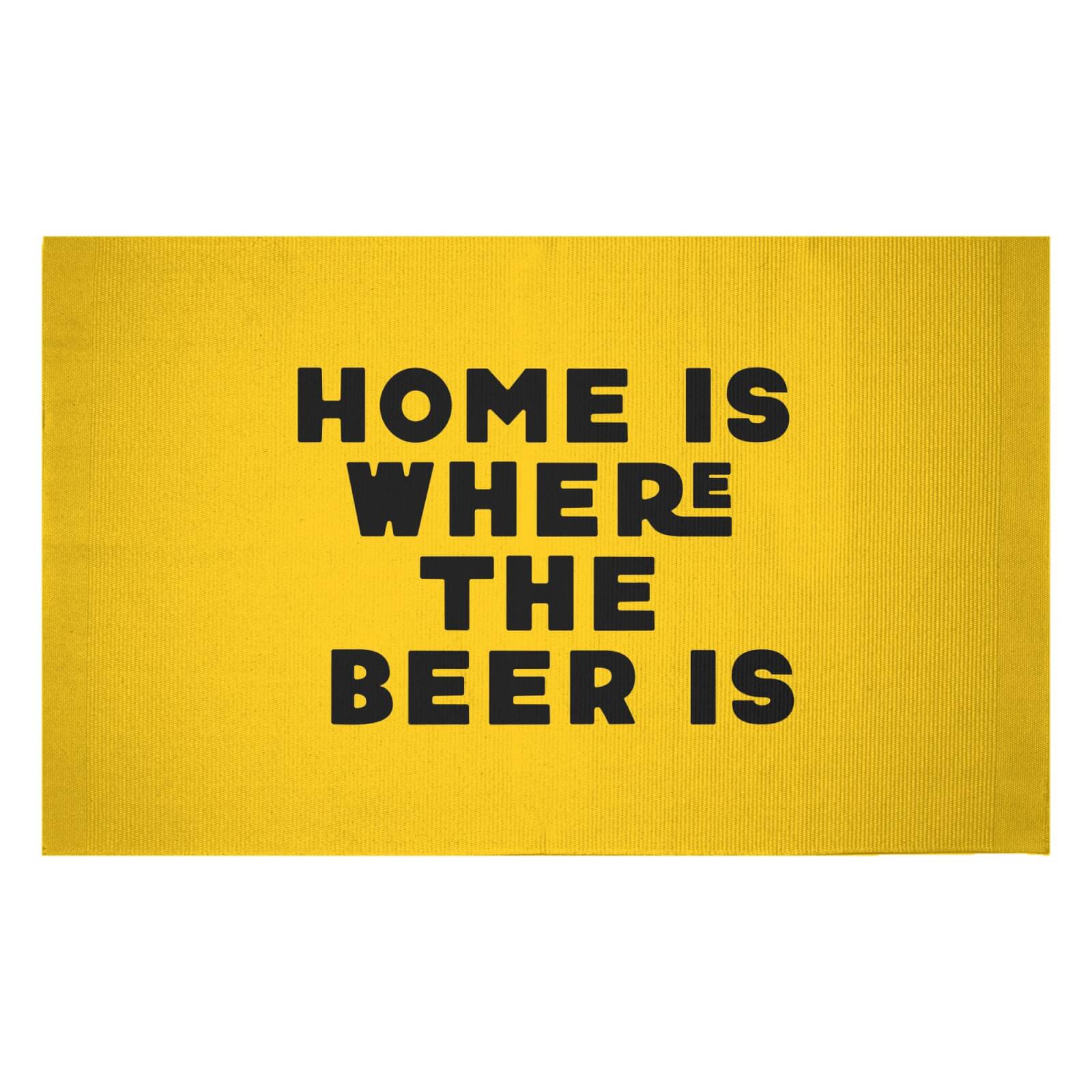 Home Is Where The Beer Is Woven Rug - Small