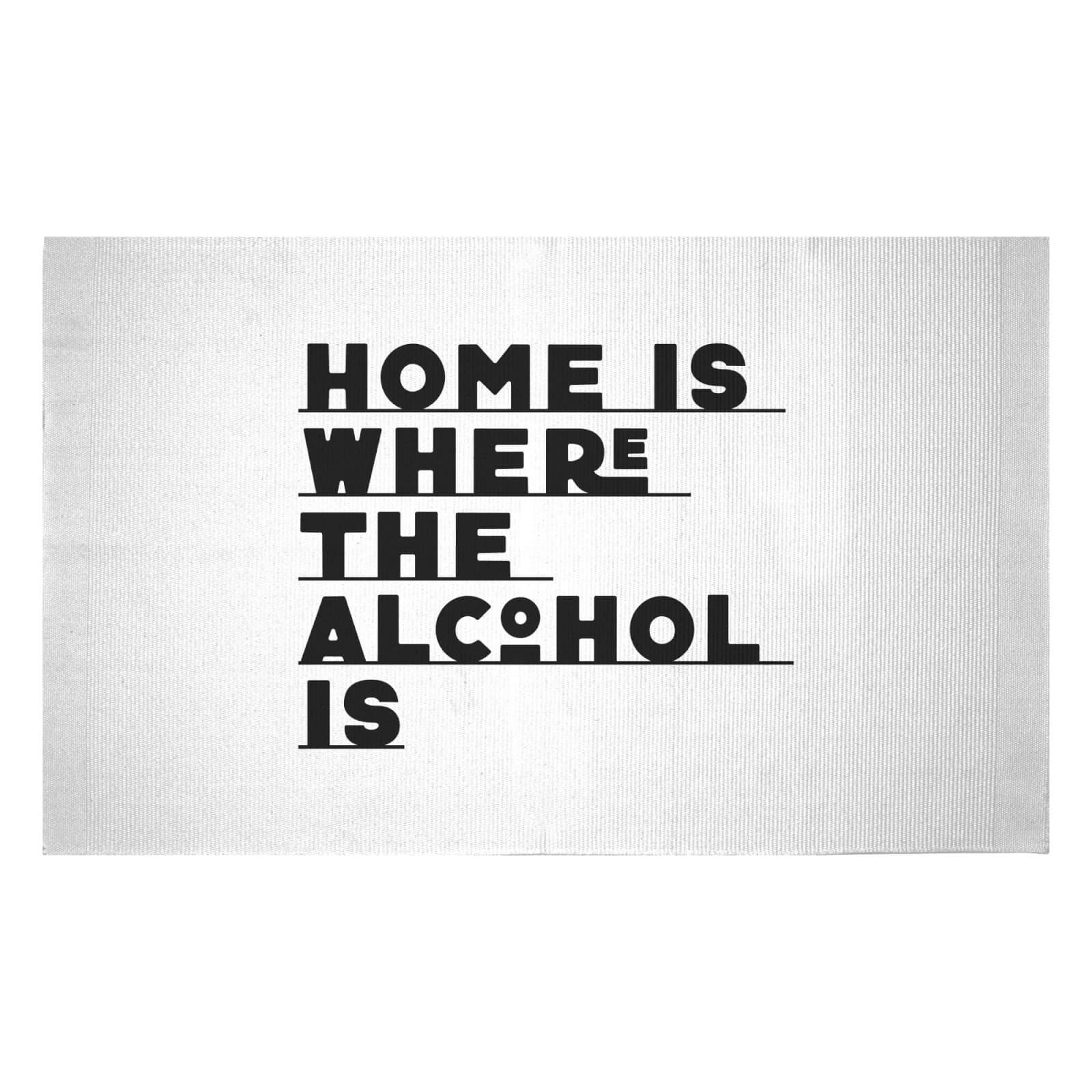 Home Is Where The Alcohol Is Woven Rug - Small