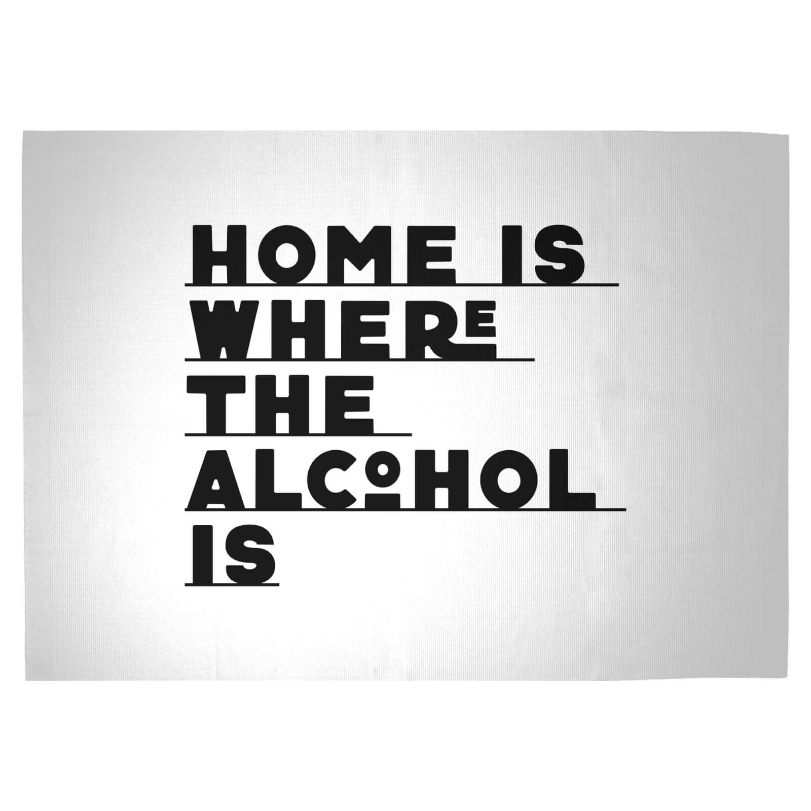 Home Is Where The Alcohol Is Woven Rug - Large