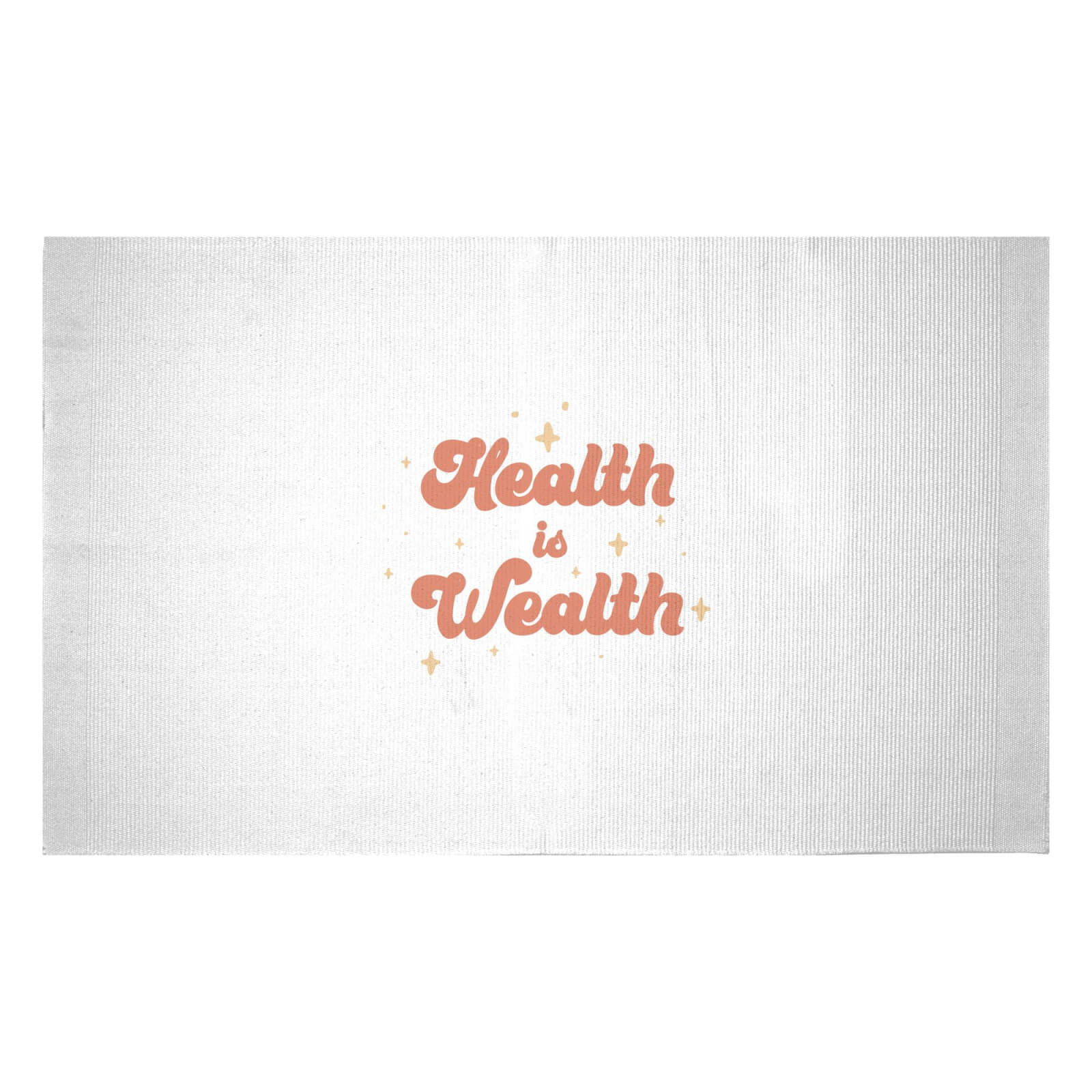 Health Is Wealth Woven Rug - Small