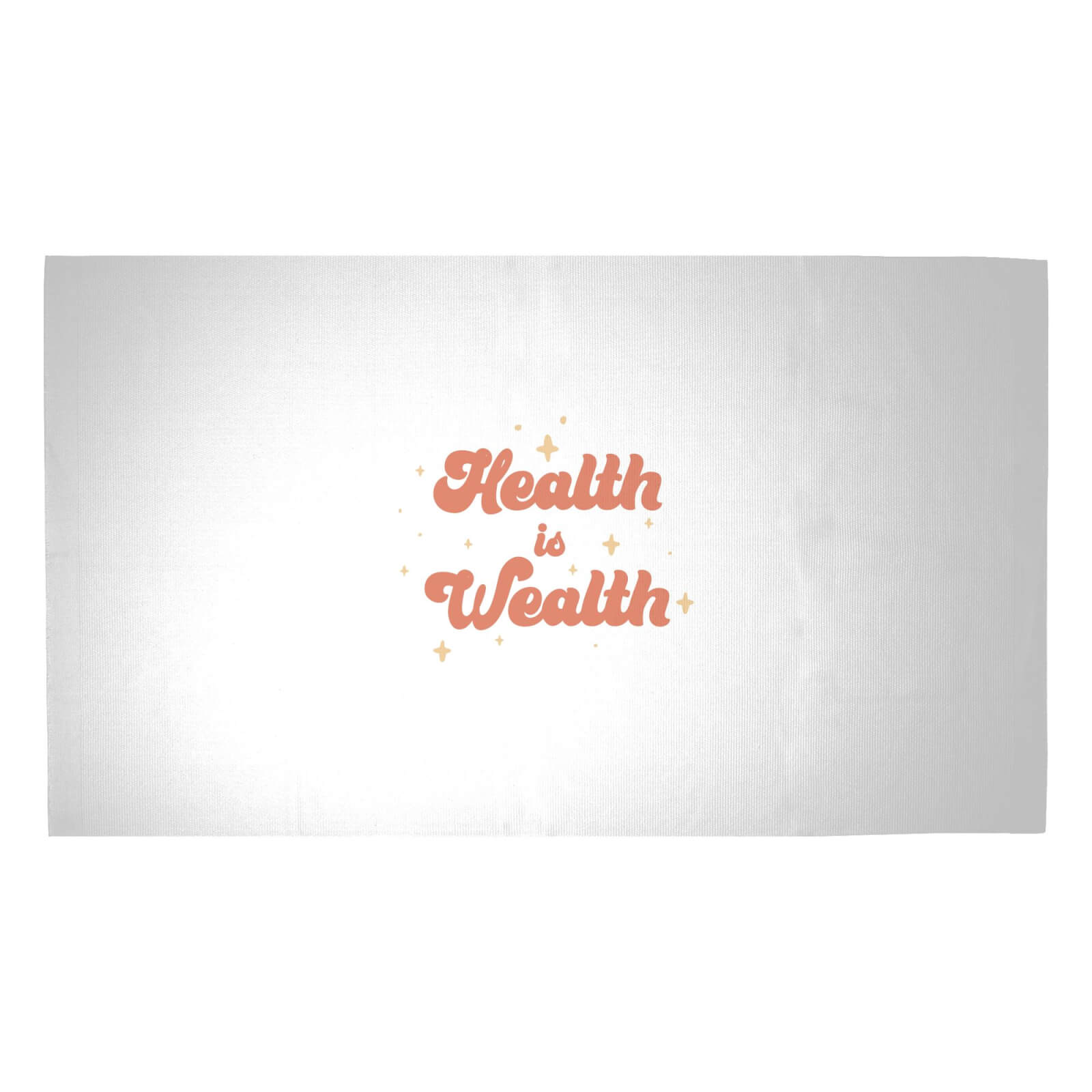 Health Is Wealth Woven Rug - Medium
