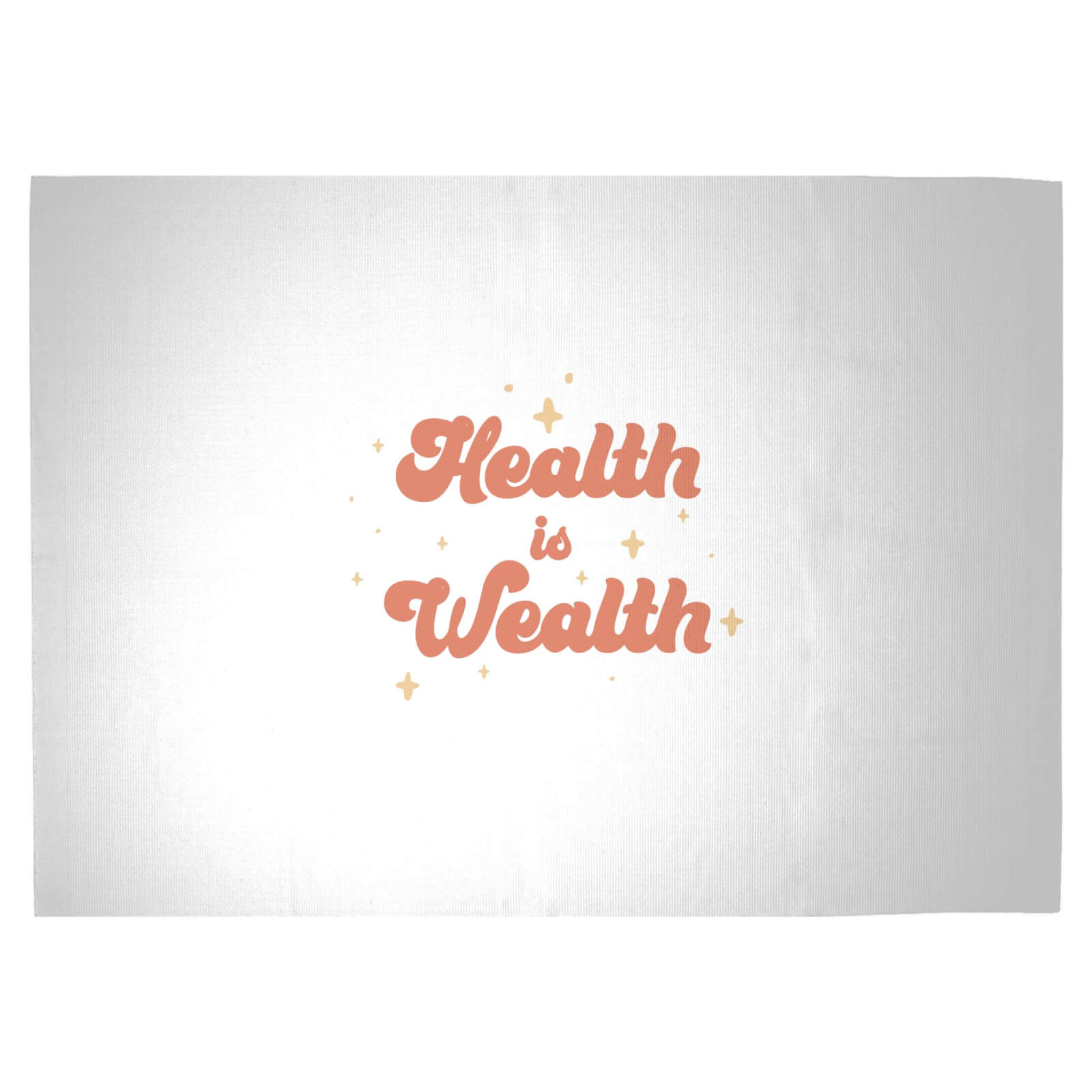 Health Is Wealth Woven Rug - Large
