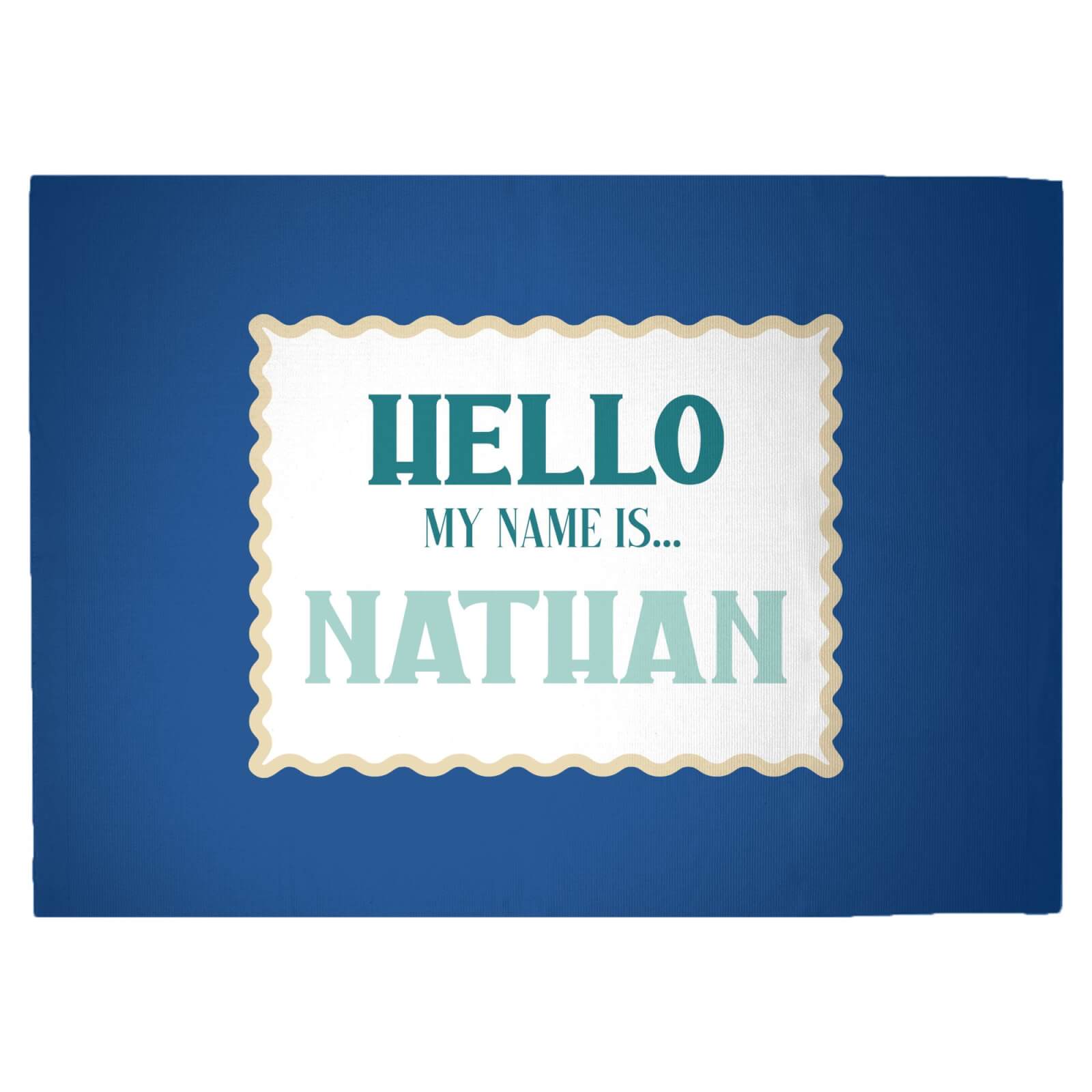 Hello, My Name Is Nathan Woven Rug - Large