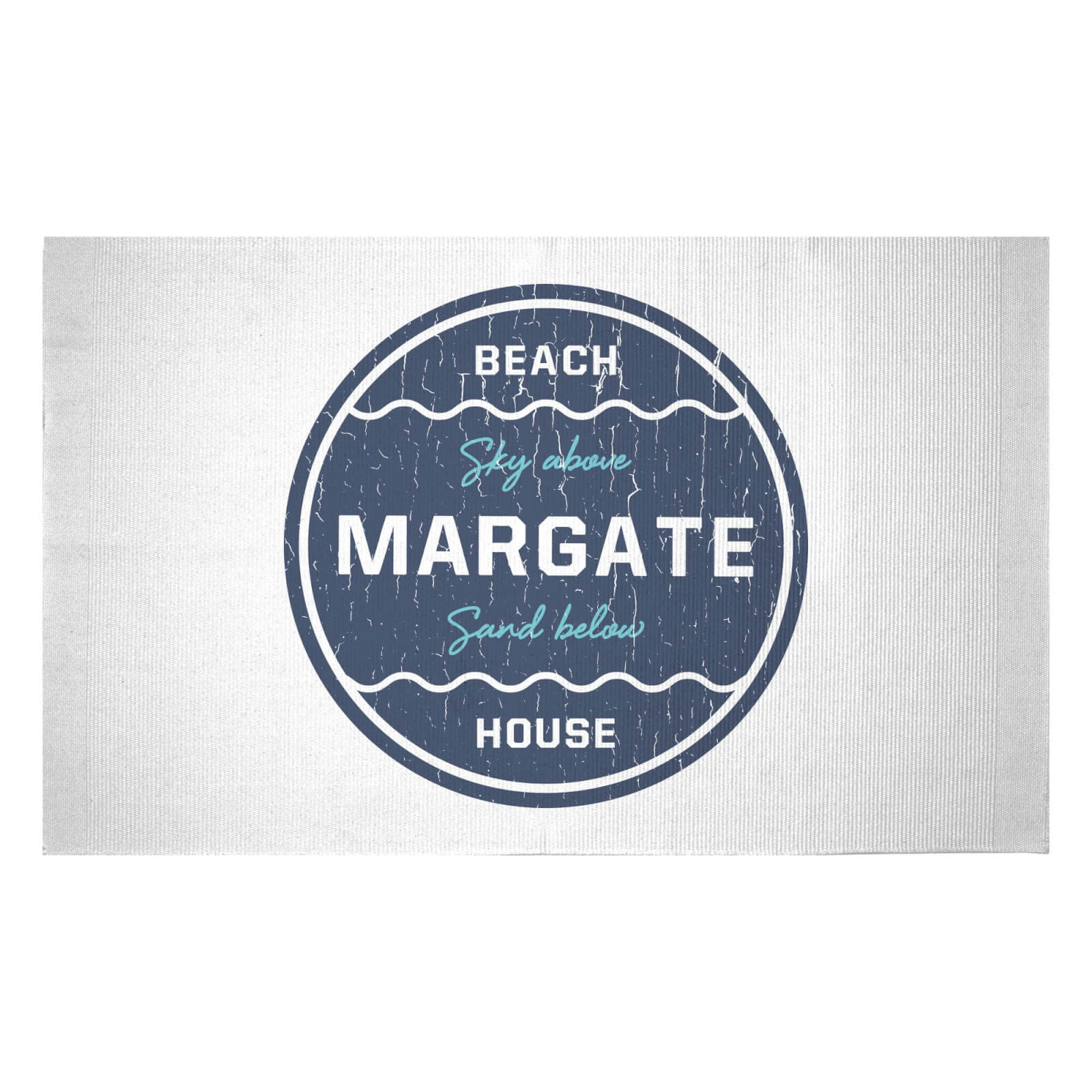 Margate Beach Badge Woven Rug - Small