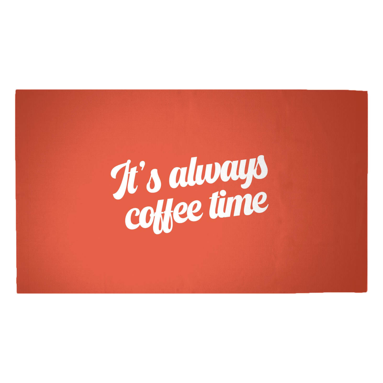 It's Always Coffee Time Woven Rug - Medium