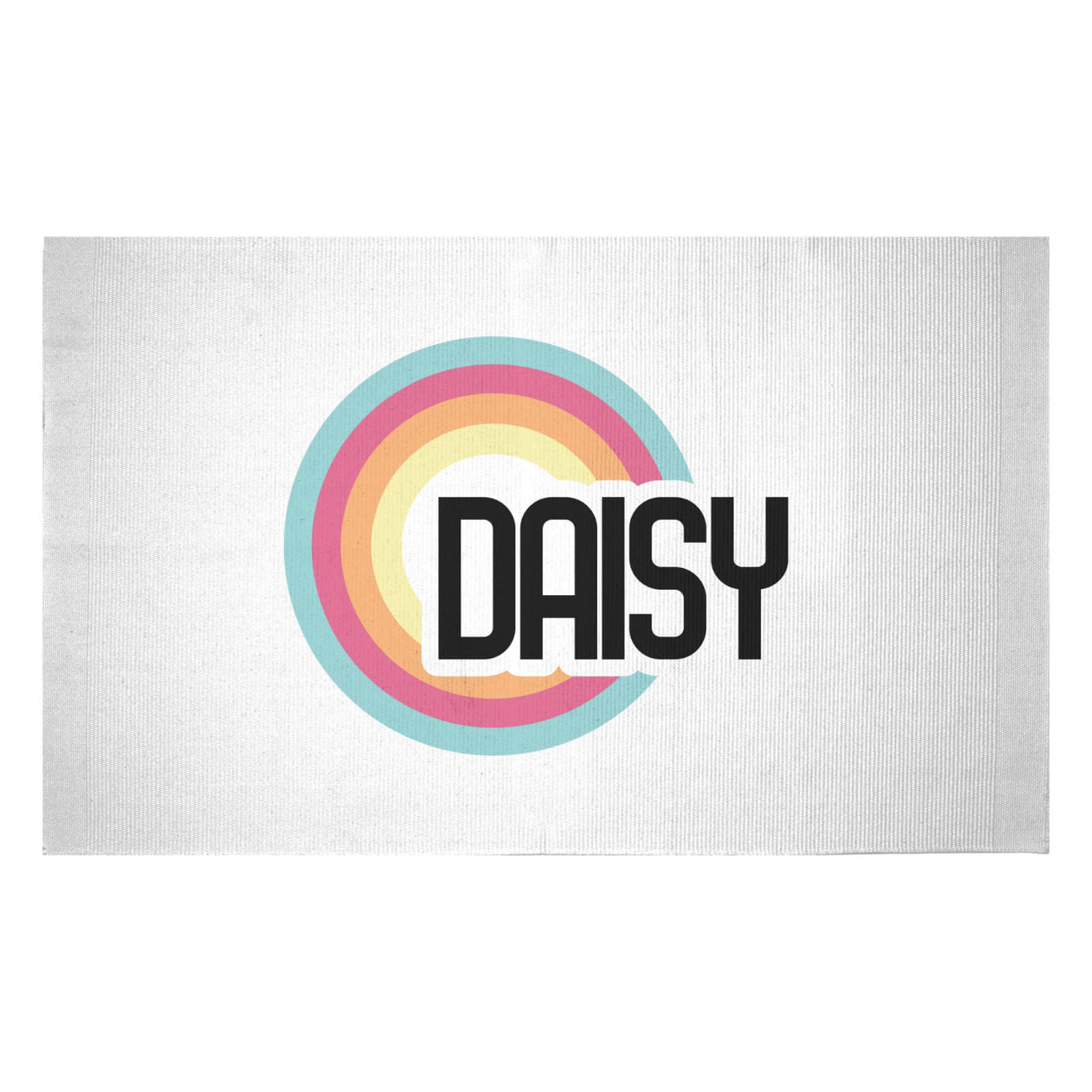 Daisy Rainbow Woven Rug - Small