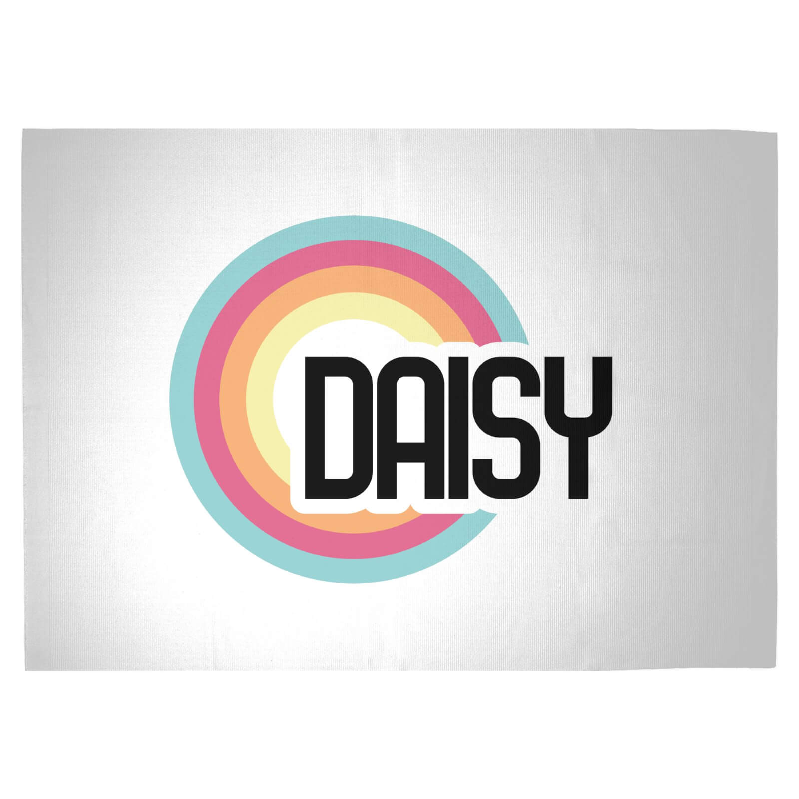 Daisy Rainbow Woven Rug - Large