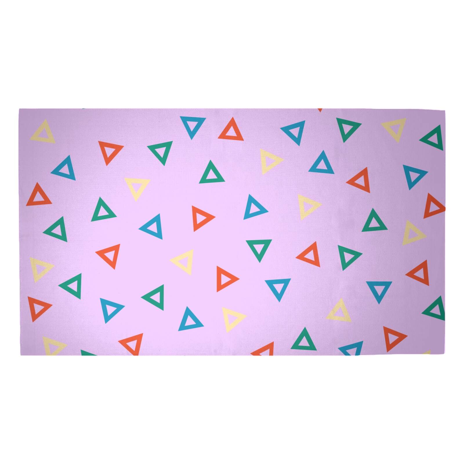 Rainbow Triangles Woven Rug - Medium