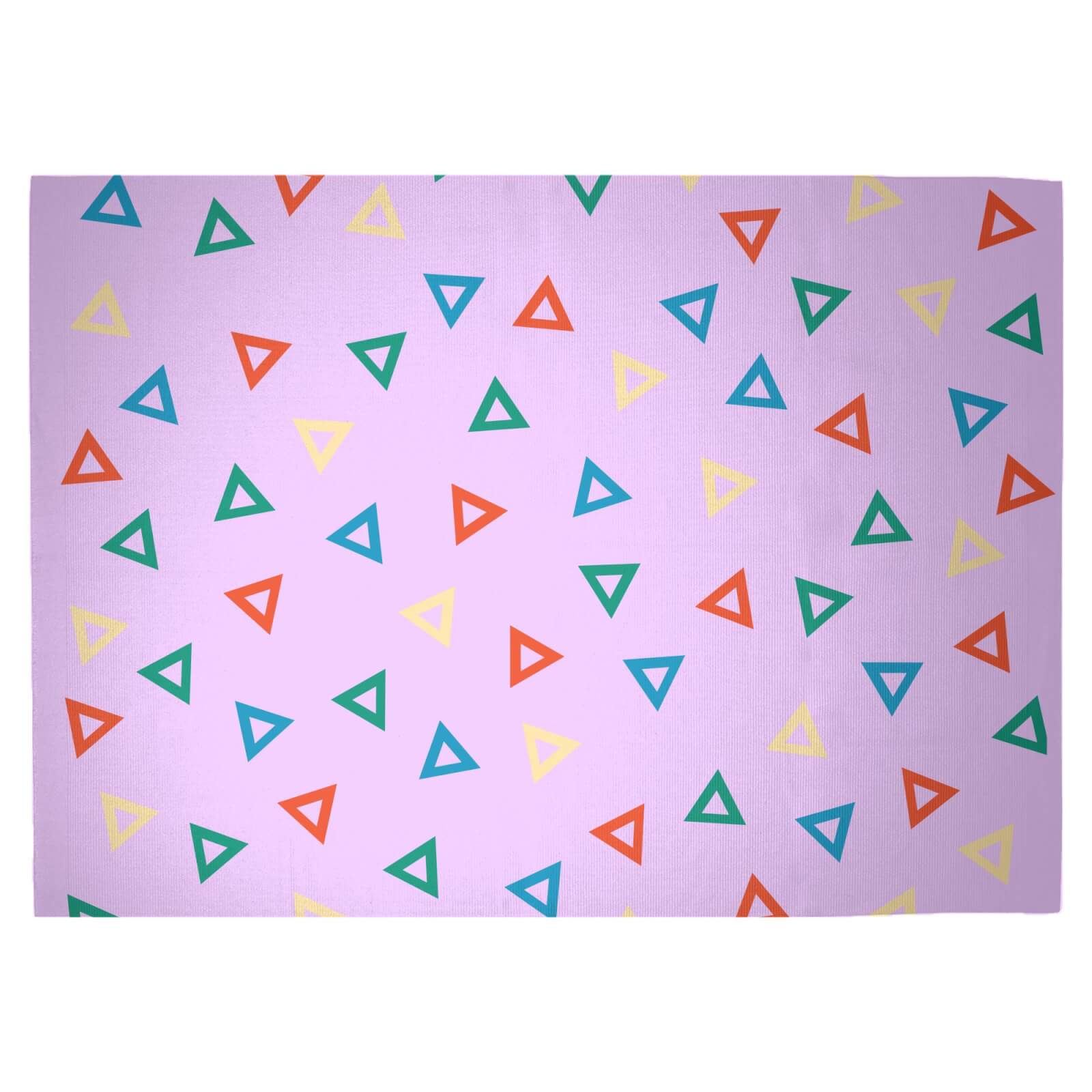 Rainbow Triangles Woven Rug - Large