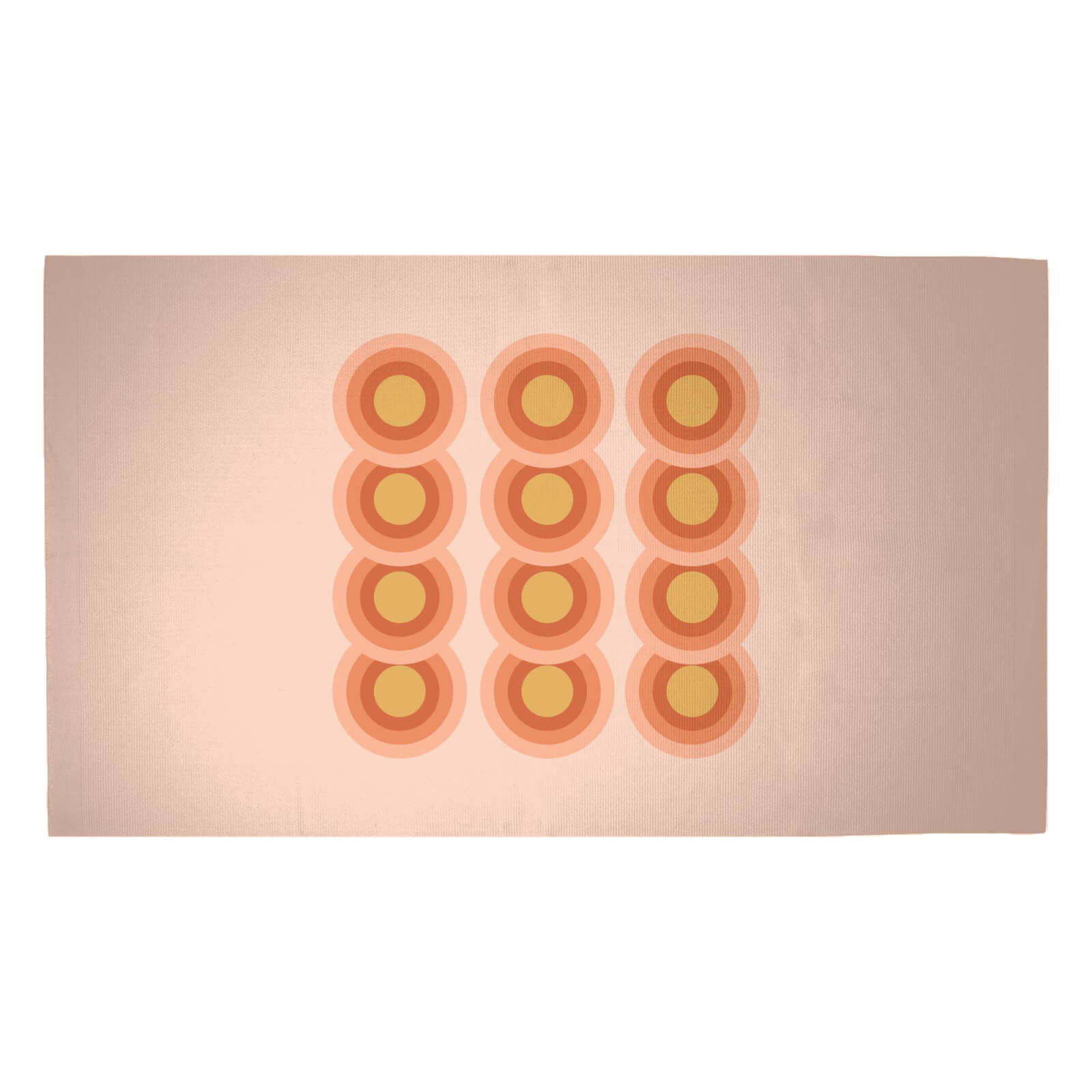Retro Gradient Circles Woven Rug - Medium