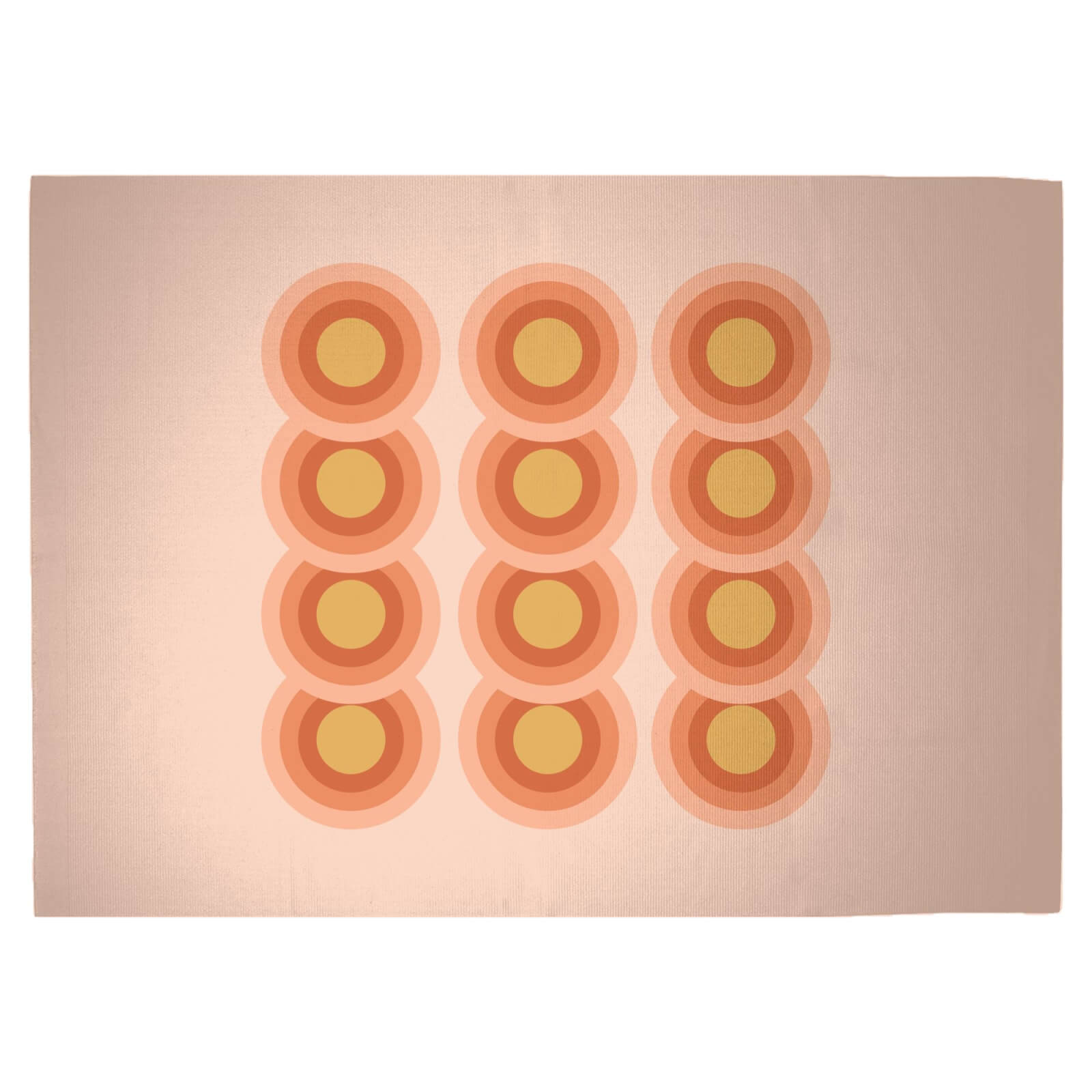 Retro Gradient Circles Woven Rug - Large