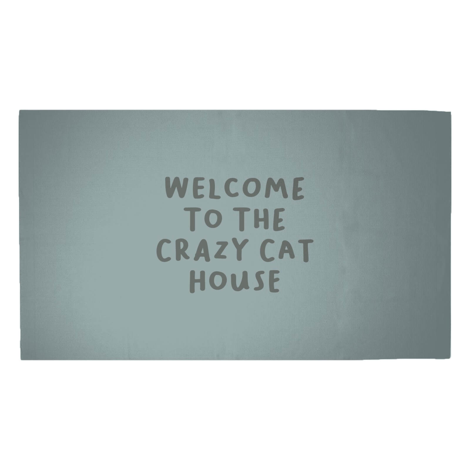 Welcome To The Crazy Cat House Woven Rug - Medium