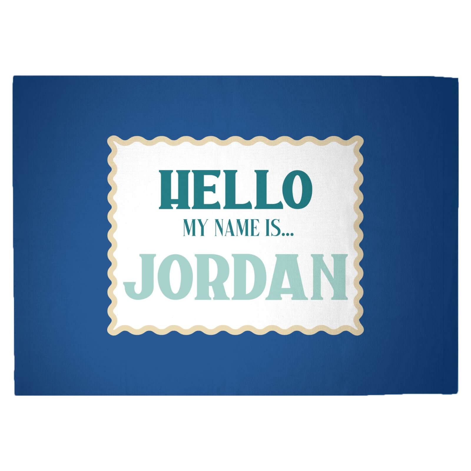 Hello, My Name Is Jordan Woven Rug - Large