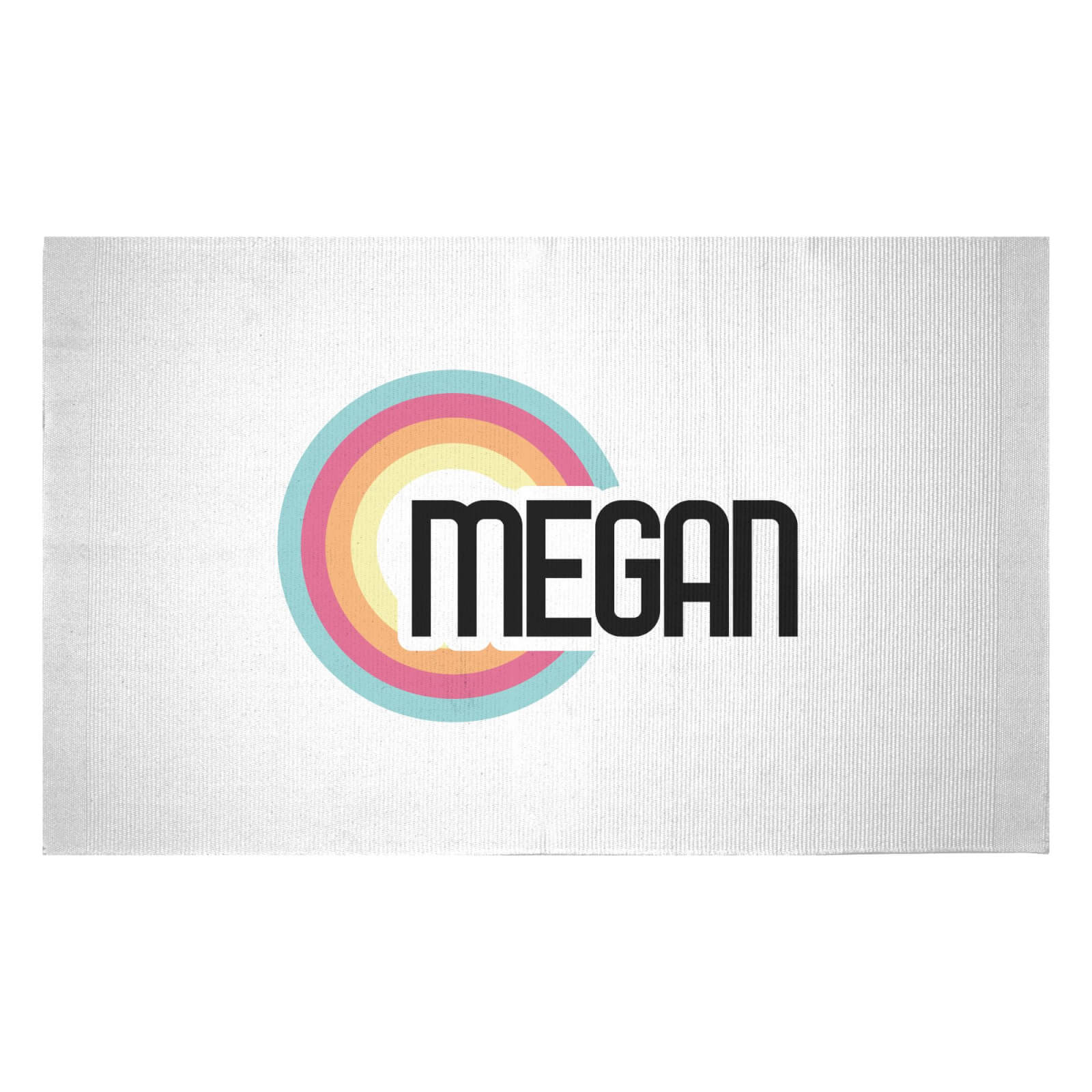 Pattern Rainbow Woven Rug - Small