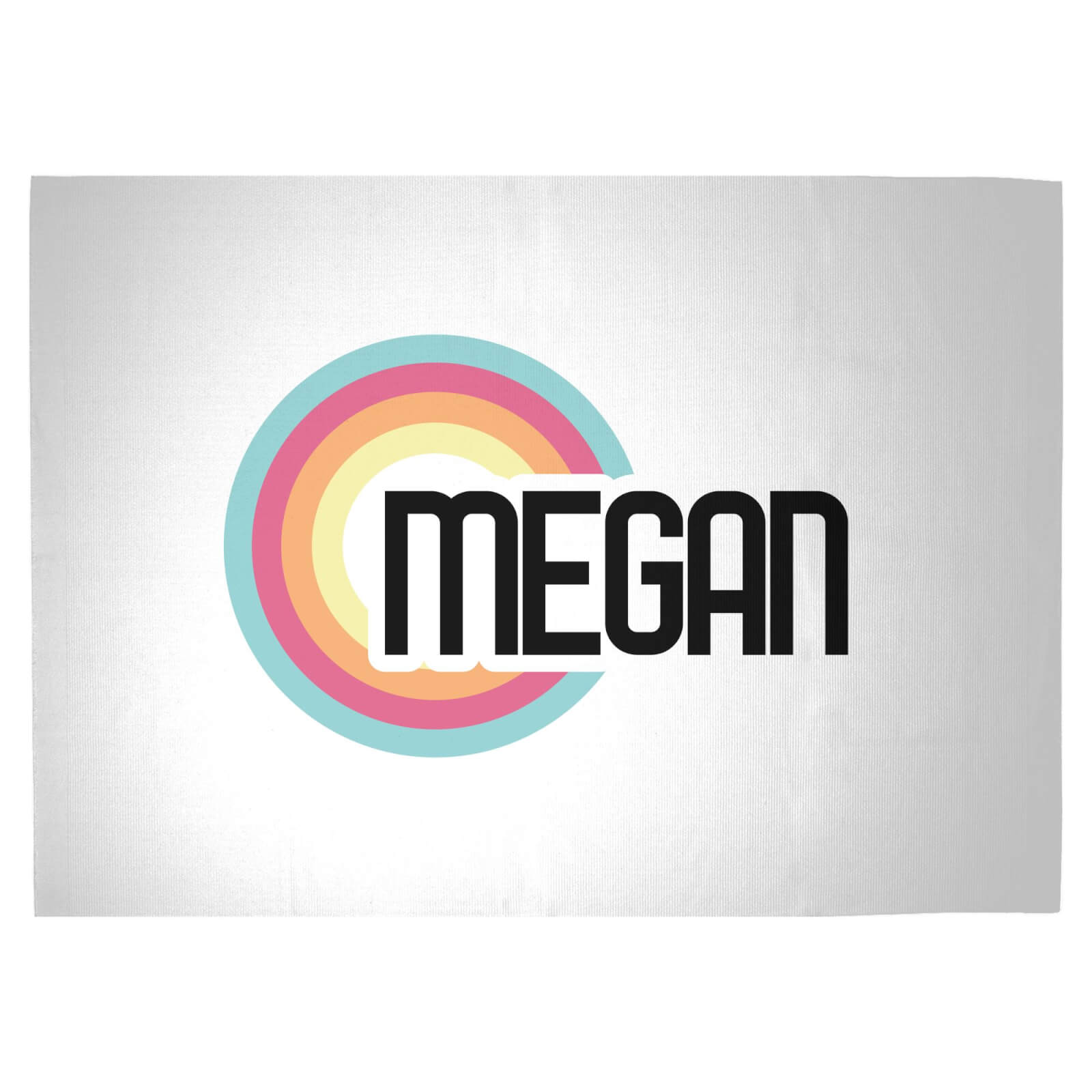 Pattern Rainbow Woven Rug - Large