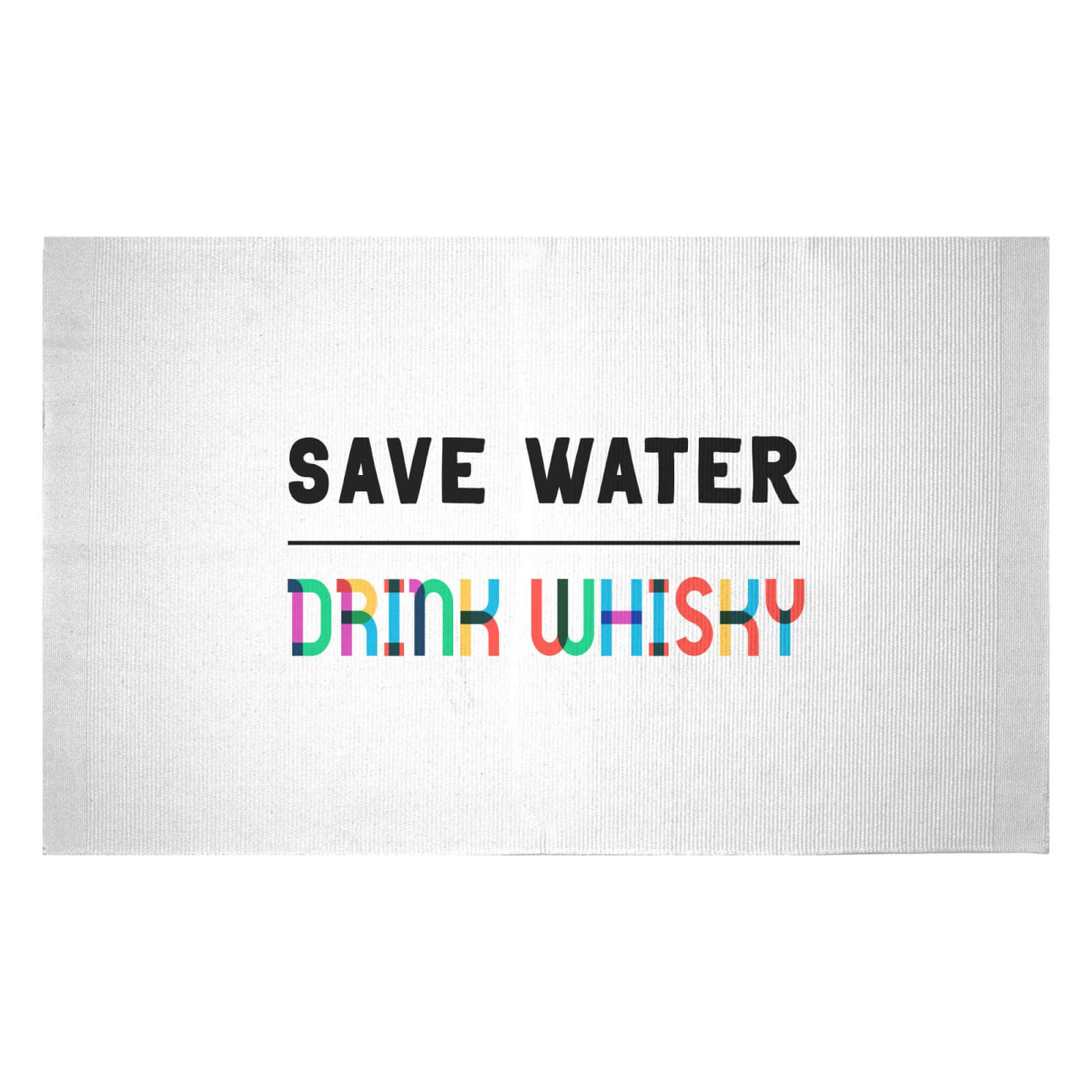 Save Water, Drink Whisky Woven Rug - Small