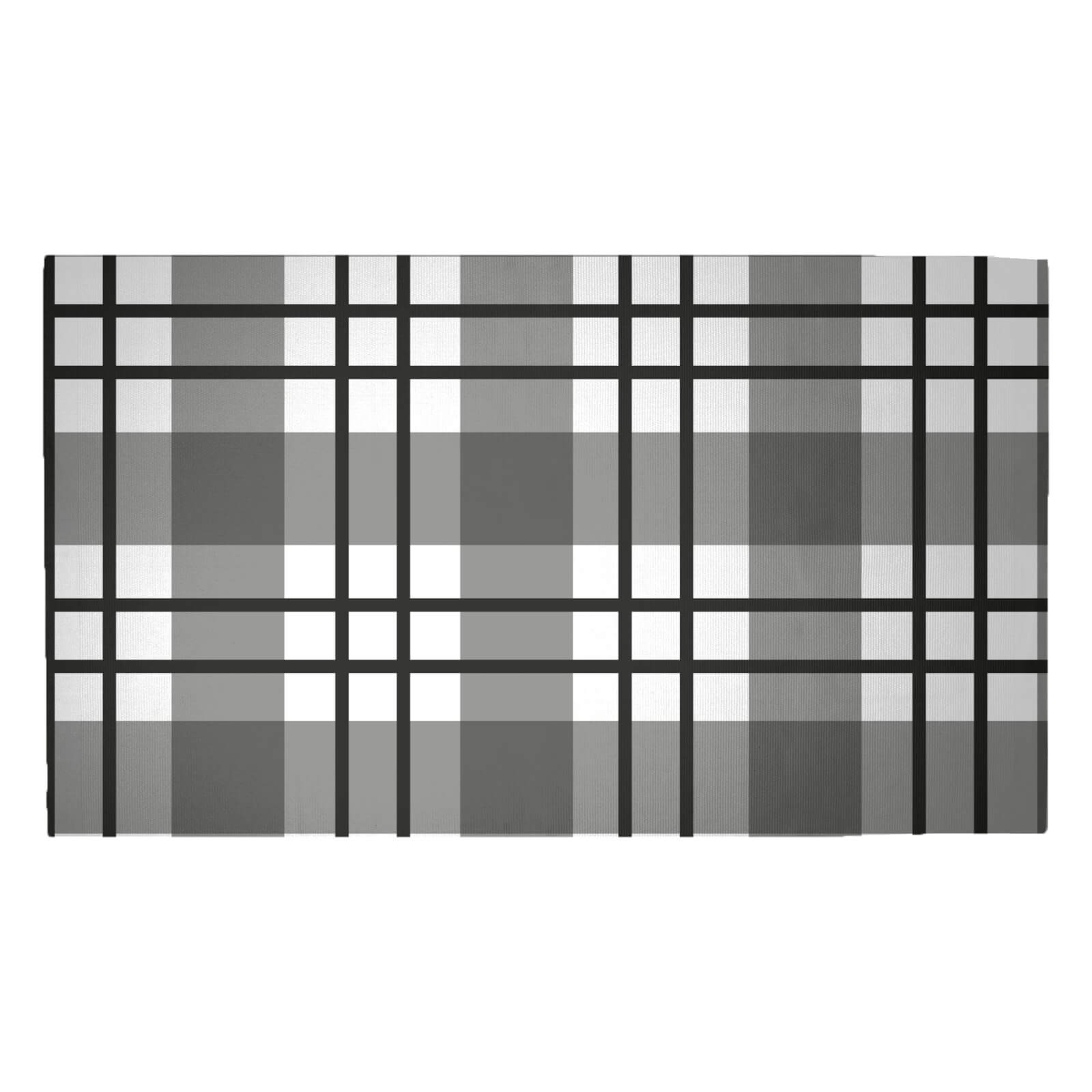 Tartan Checked Woven Rug - Medium