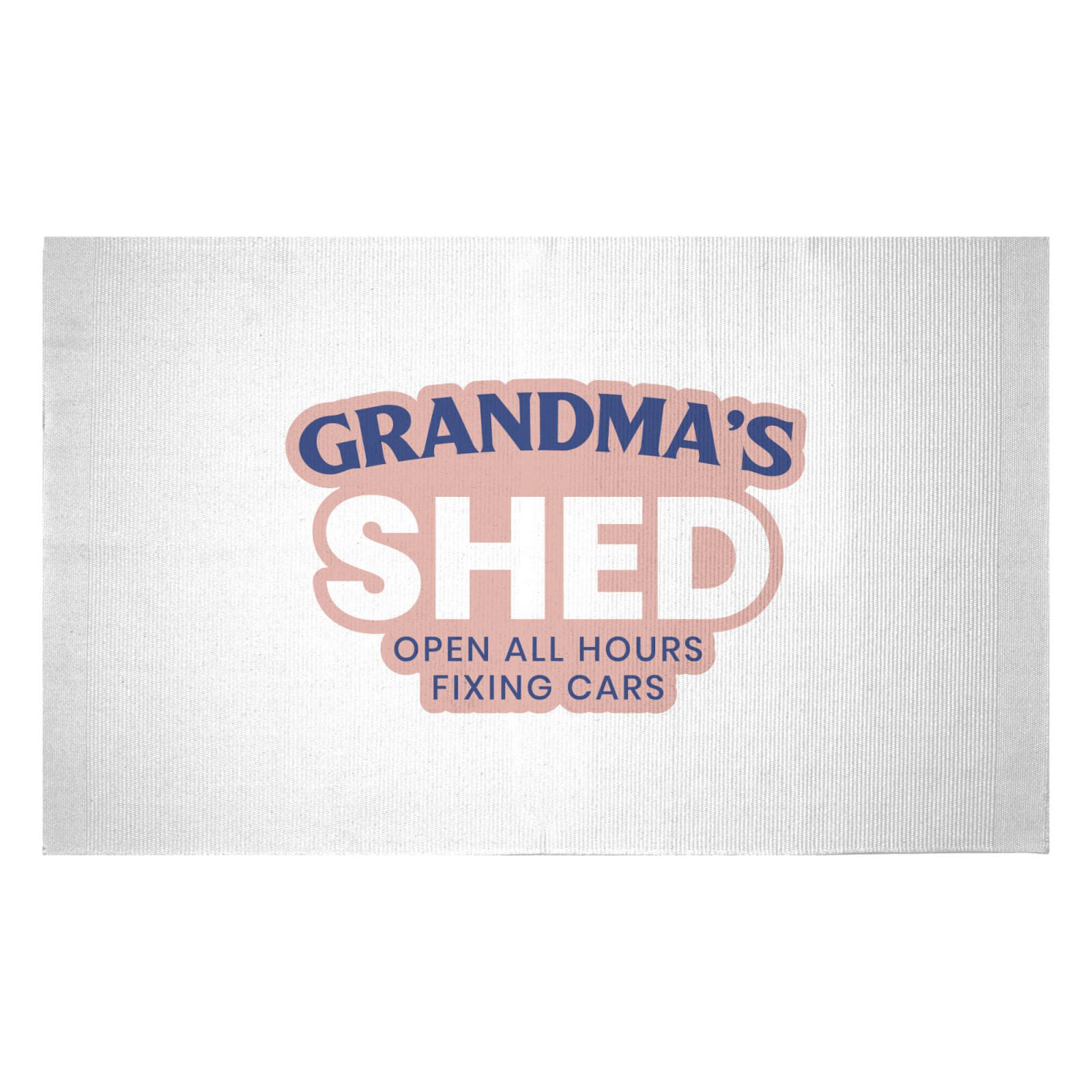 Grandma's Shed Woven Rug - Small