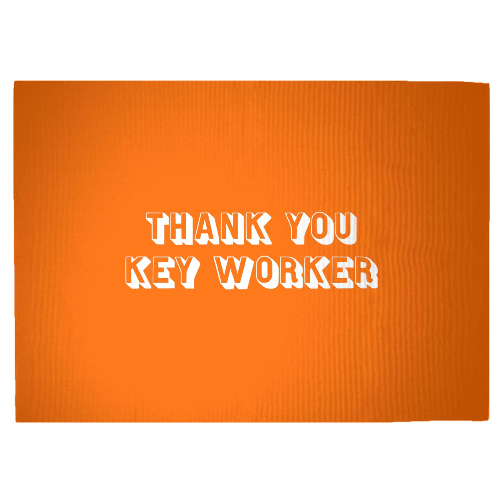 Thank You Key Worker Woven Rug - Large