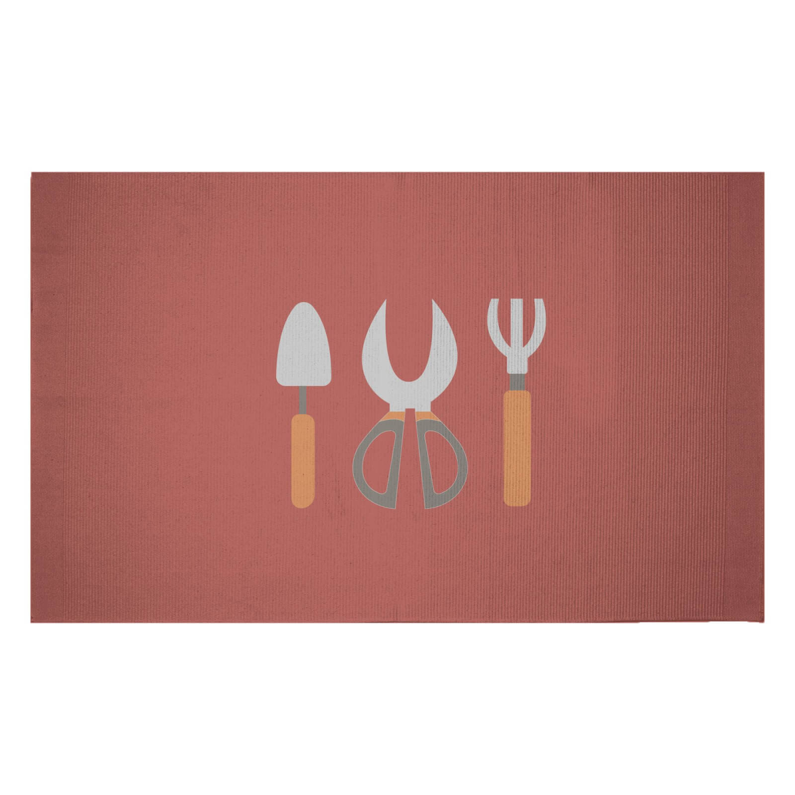 Garden Tools Woven Rug - Small