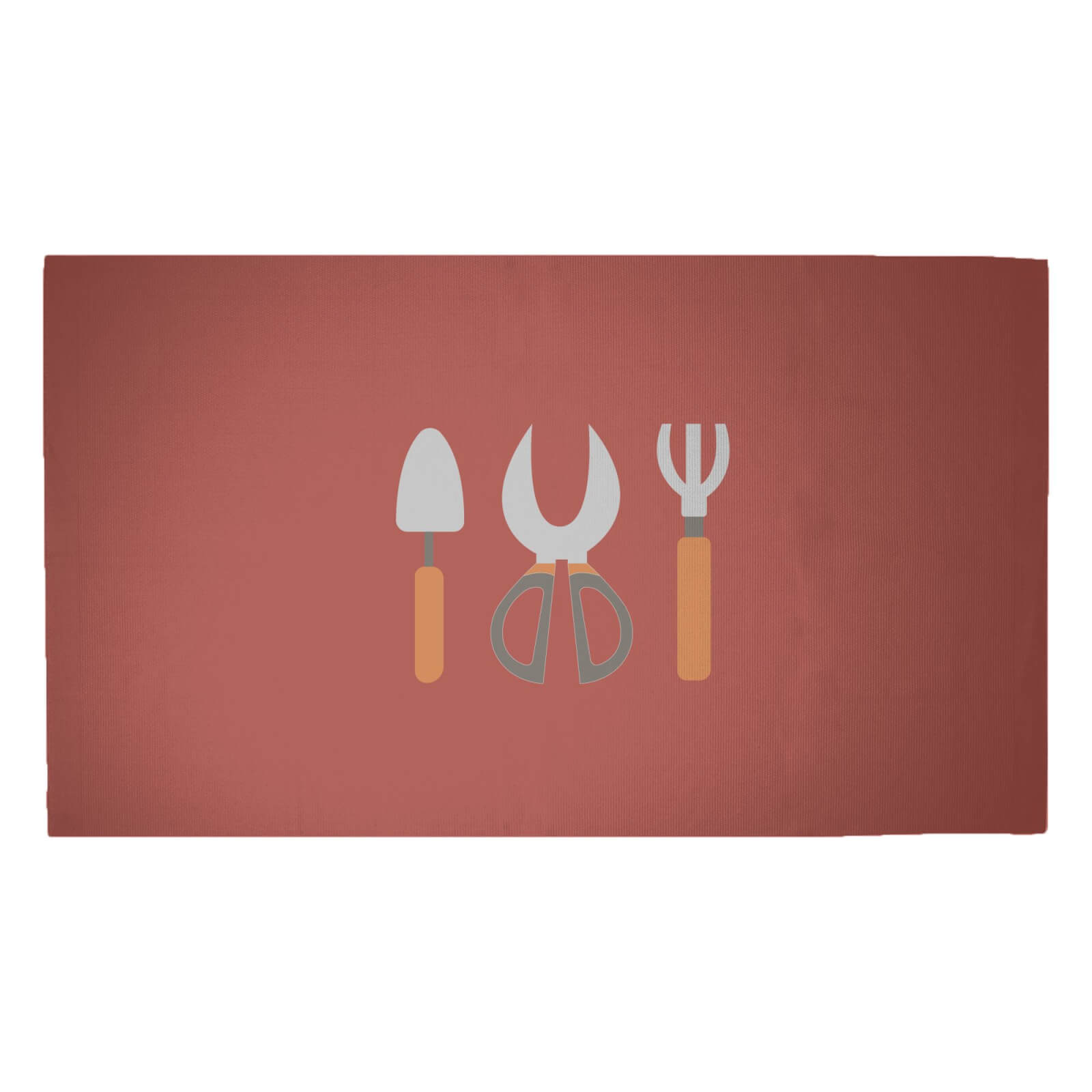 Garden Tools Woven Rug - Medium