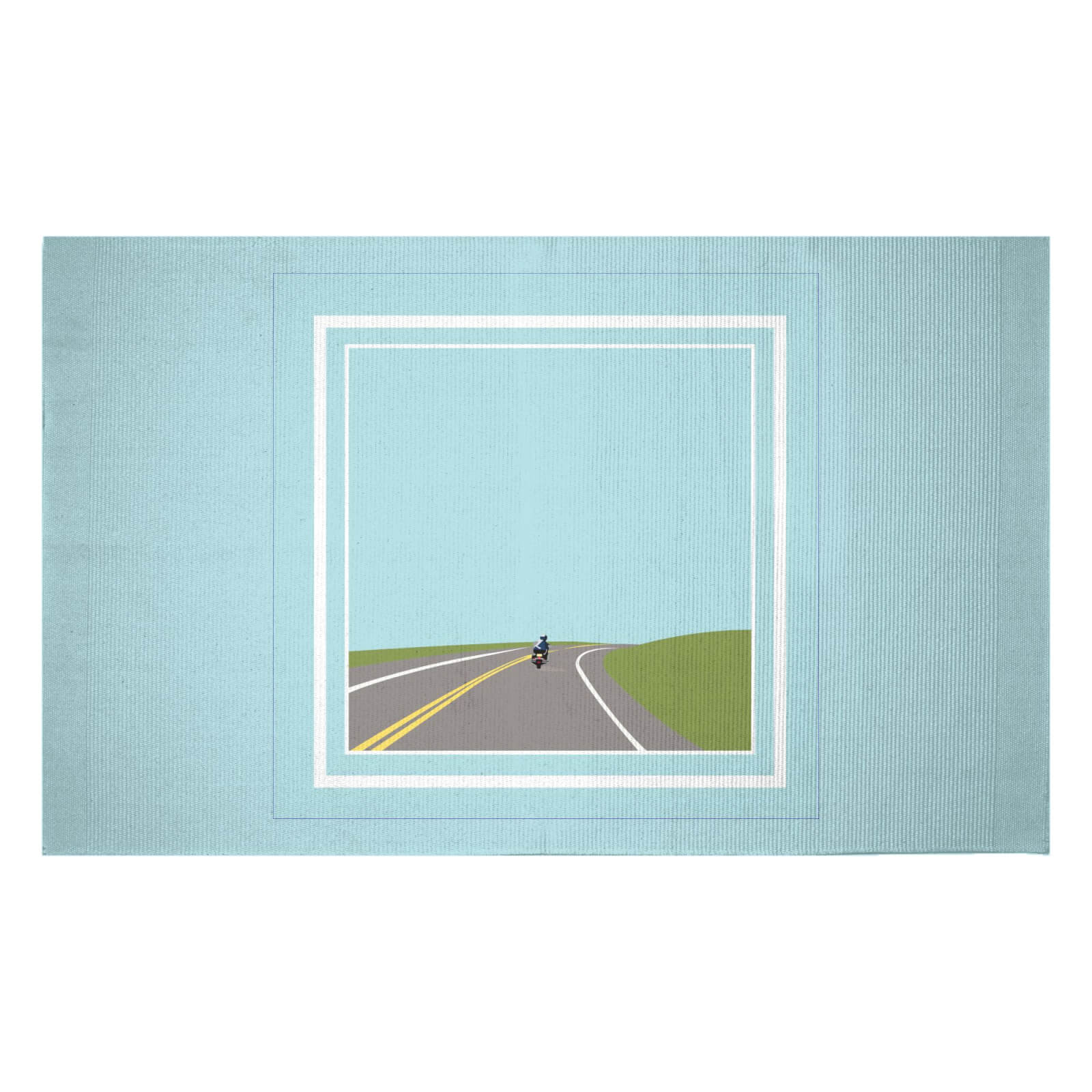 Motorbike Adventure Woven Rug - Small