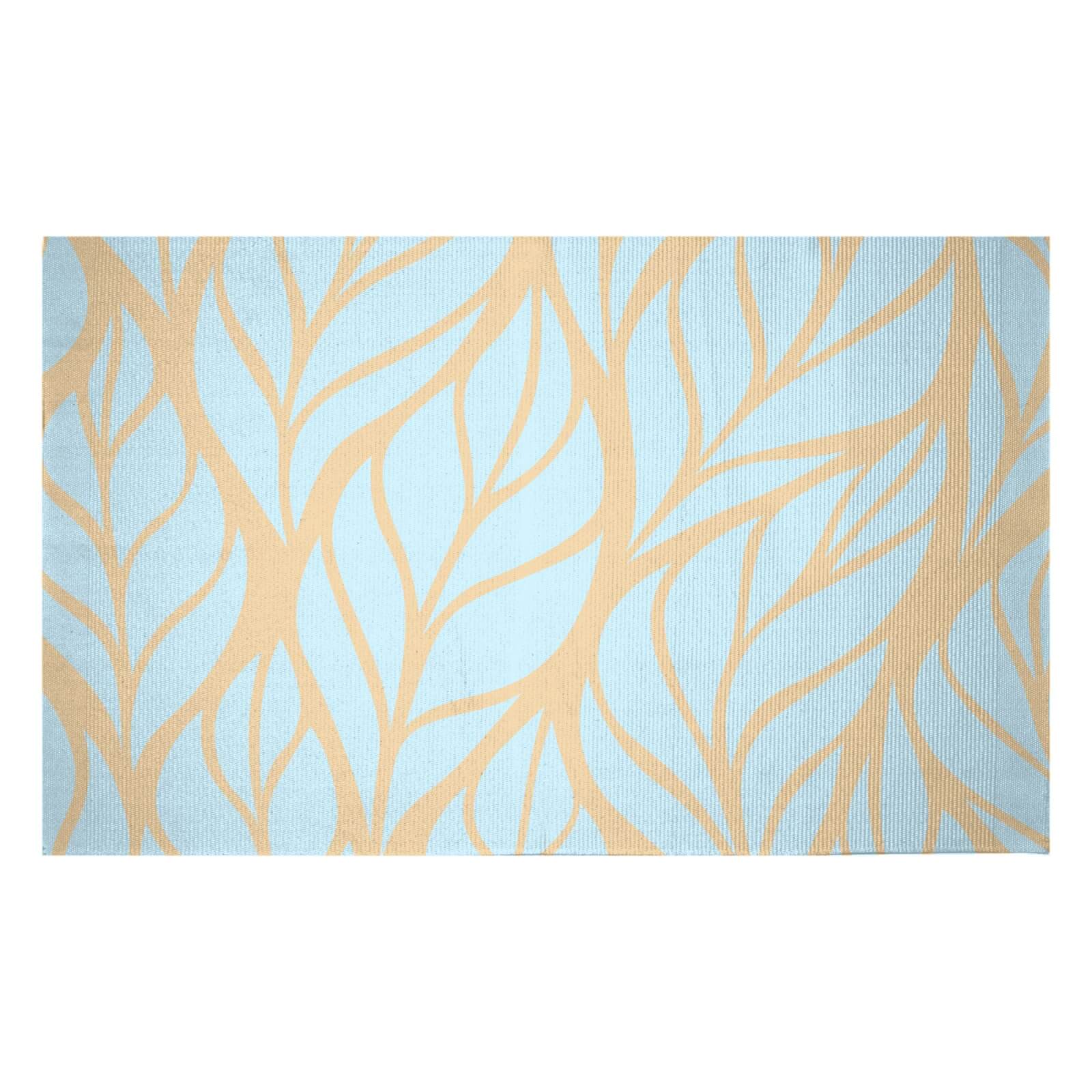 Willow Leaves Woven Rug - Small