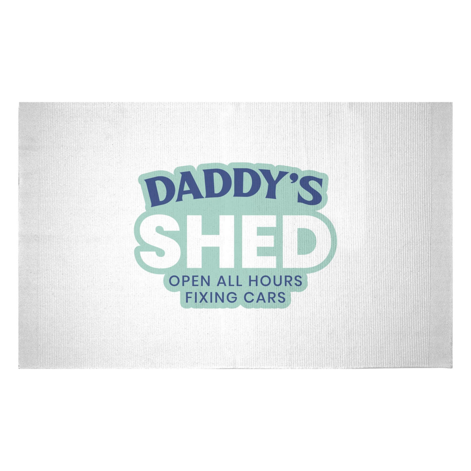 Daddy's Shed Woven Rug - Small