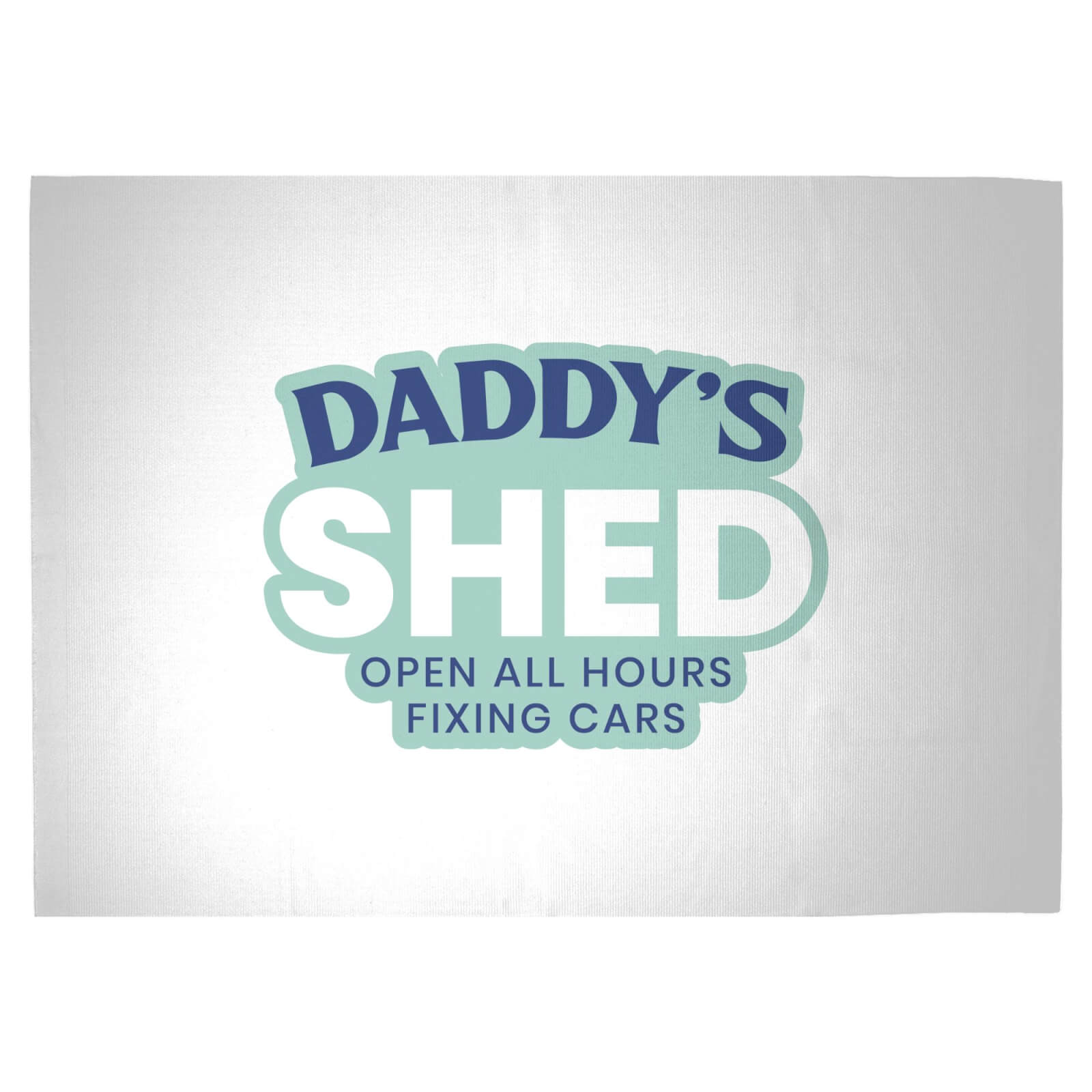 Daddy's Shed Woven Rug - Large