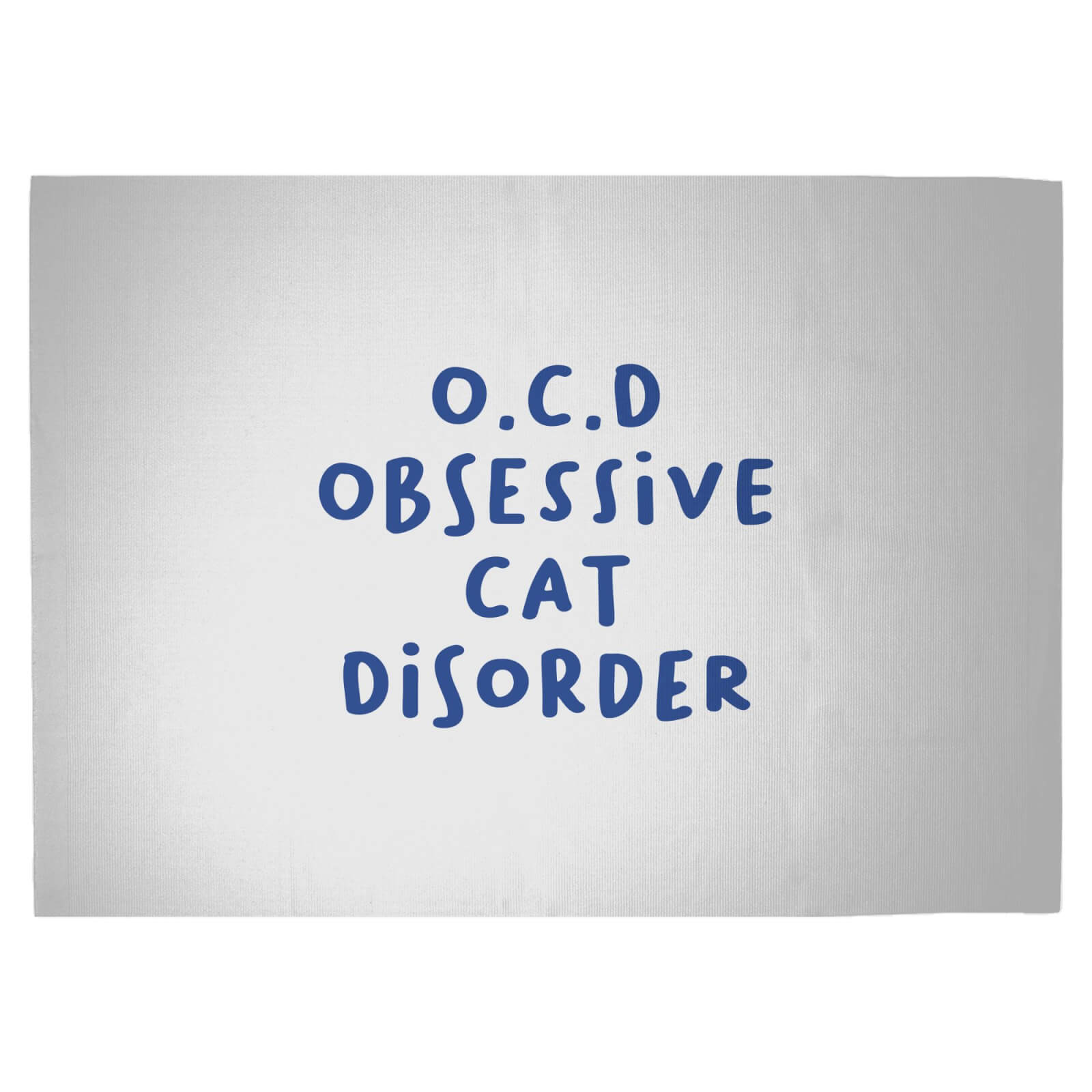 O.C.D Obsessive Cat Disorder Woven Rug - Large