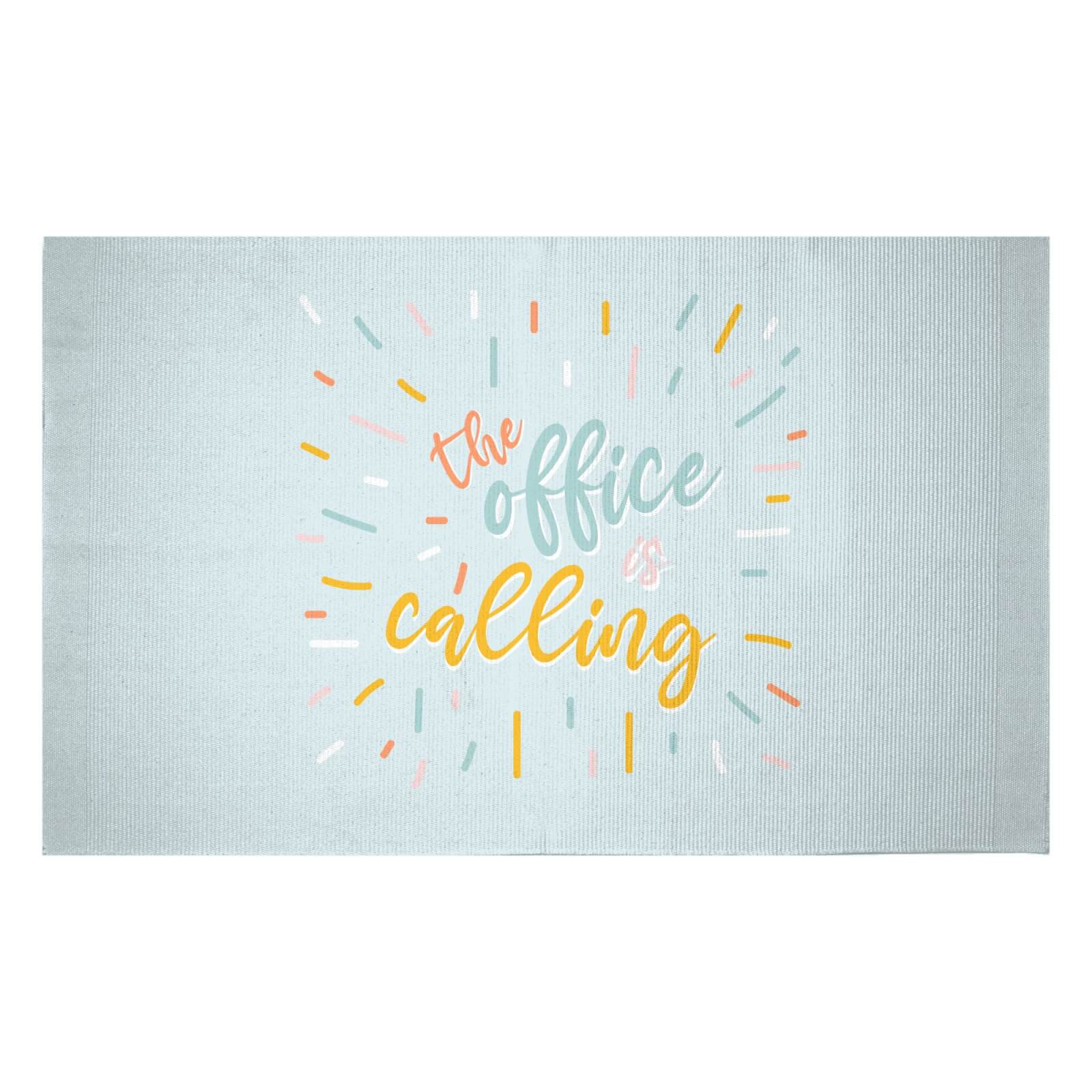 The Office Is Calling Woven Rug - Small