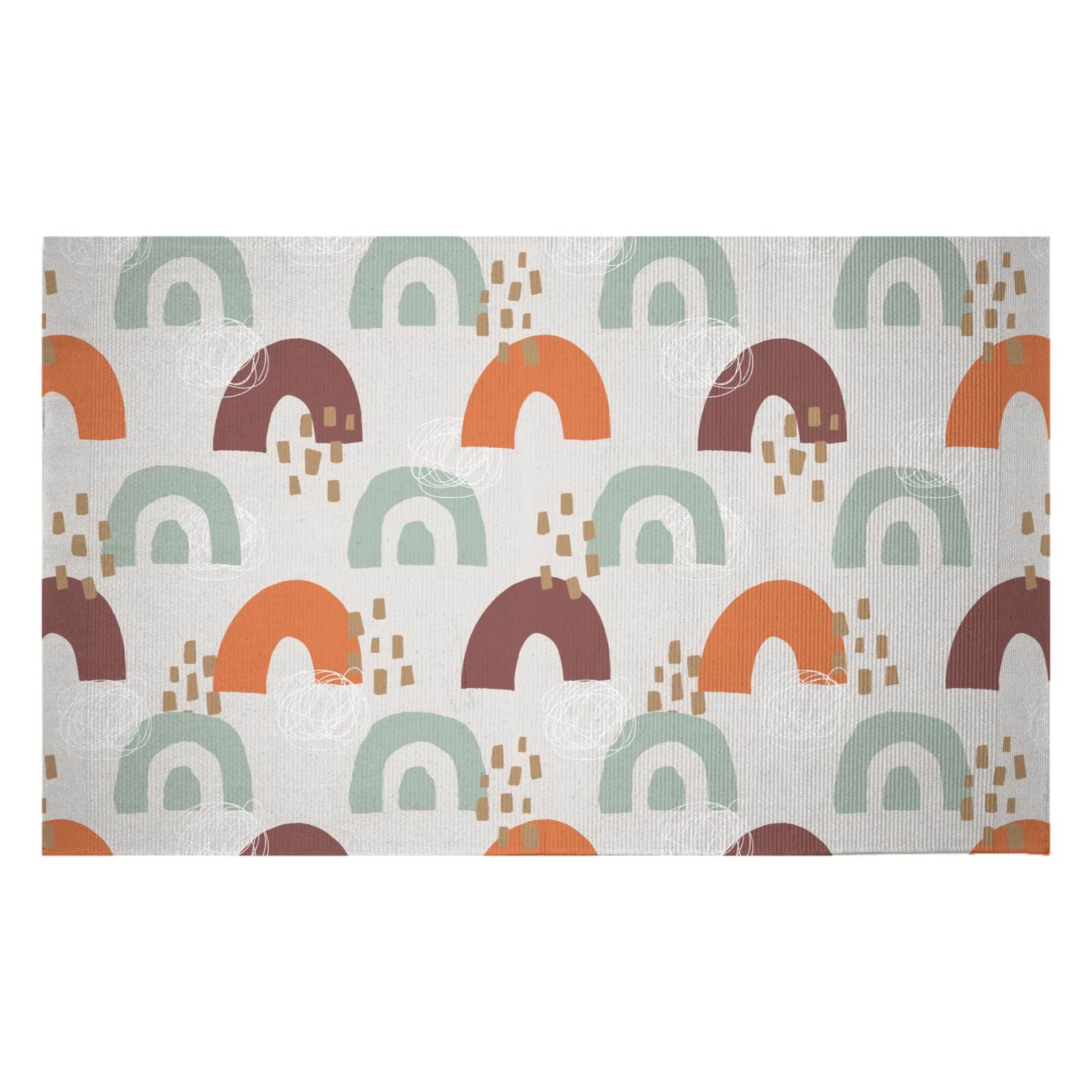 Abstract Shapes Woven Rug - Small