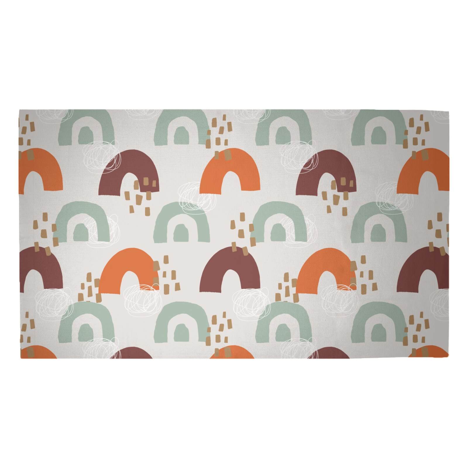 Abstract Shapes Woven Rug - Medium