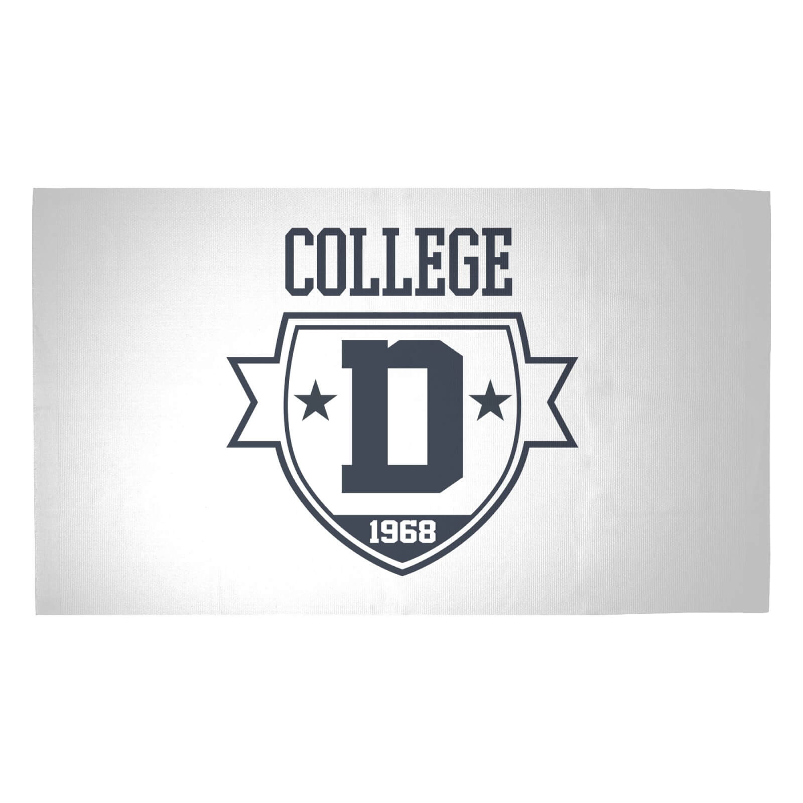 College Motif Woven Rug - Medium
